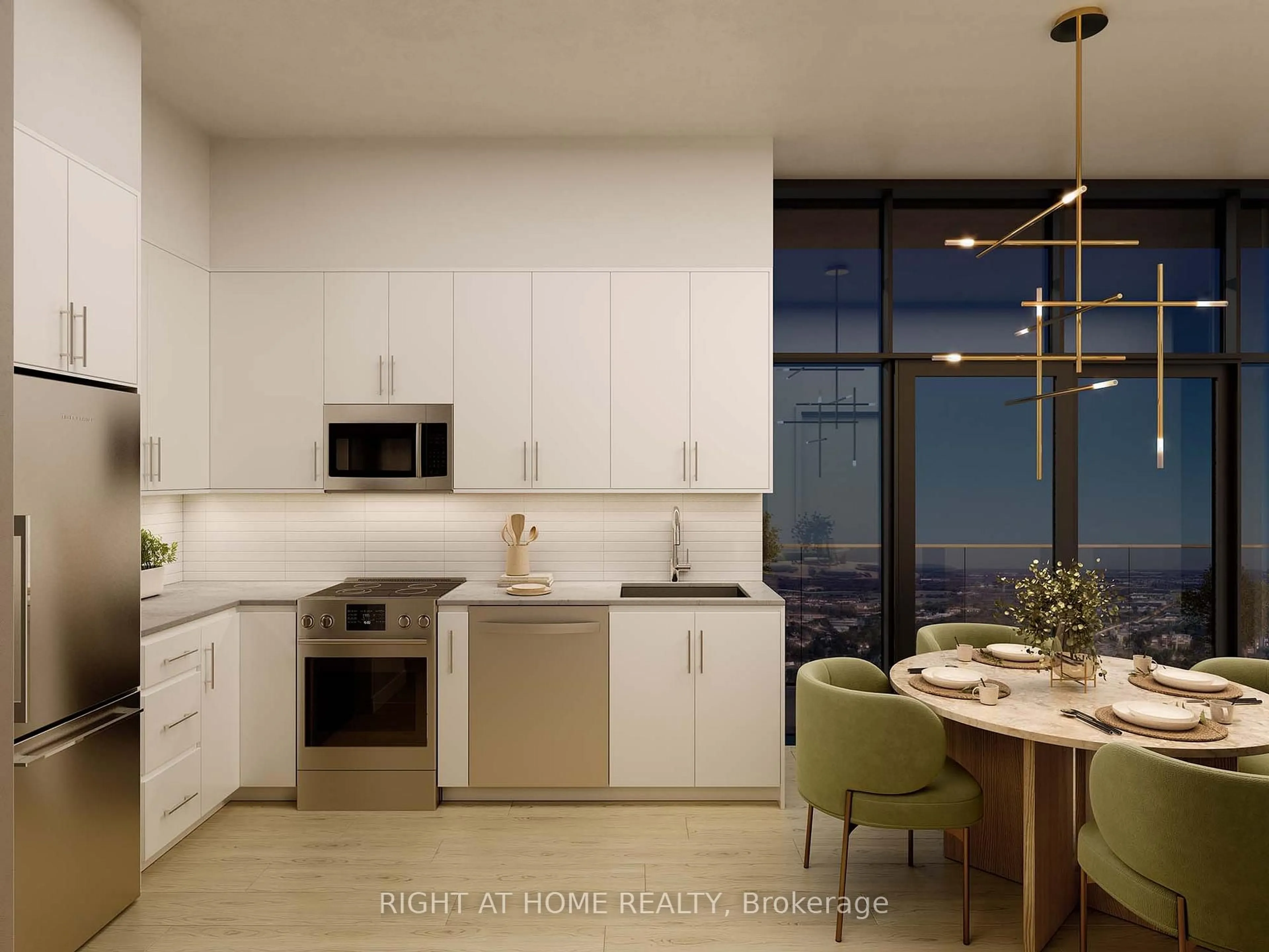 Open concept kitchen, unknown for 30 Francis St #4302, Kitchener Ontario N2G 1H7