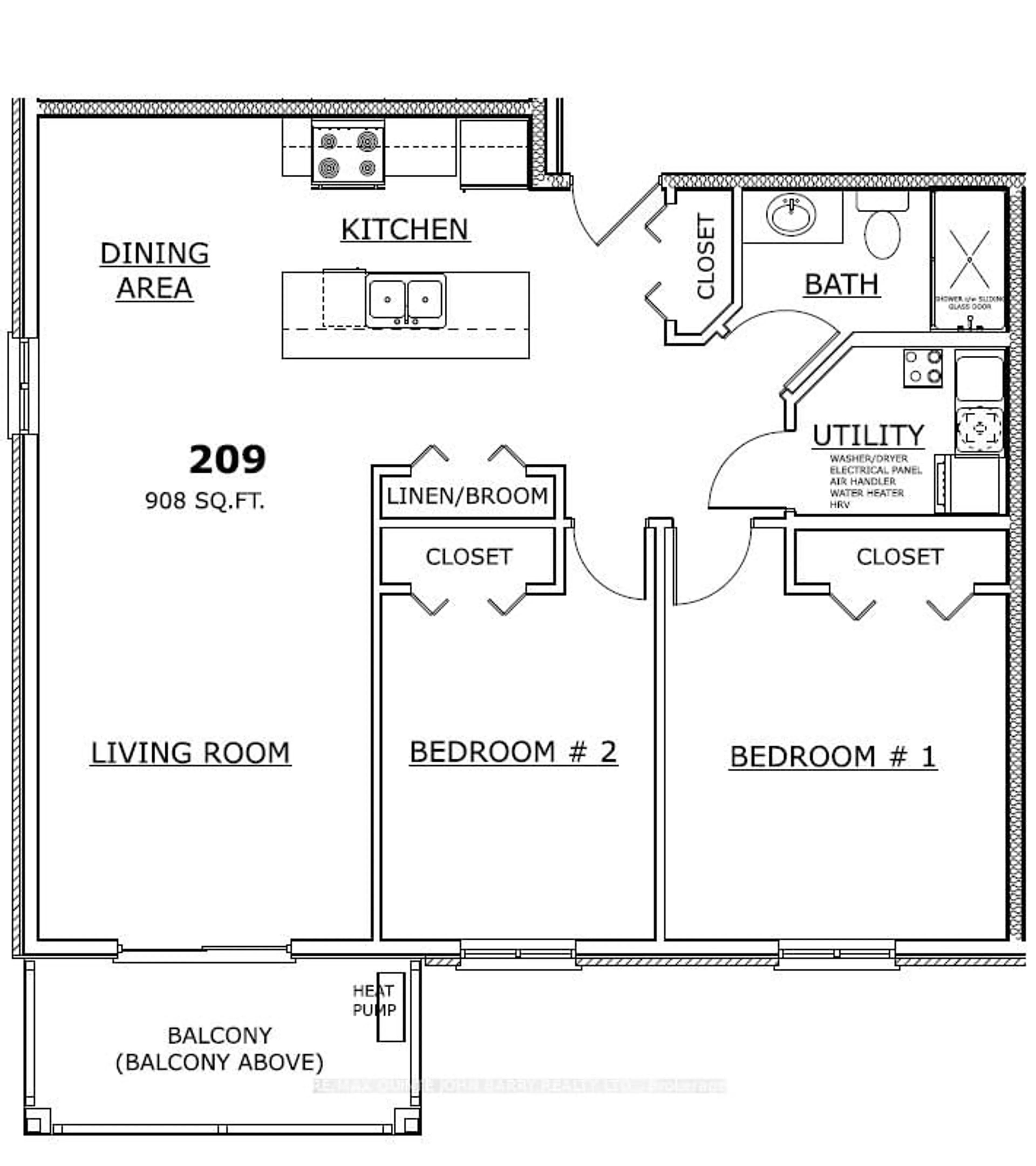 Floor plan for 209-10 Hillside Meadow Dr, Quinte West Ontario K8V 0J7