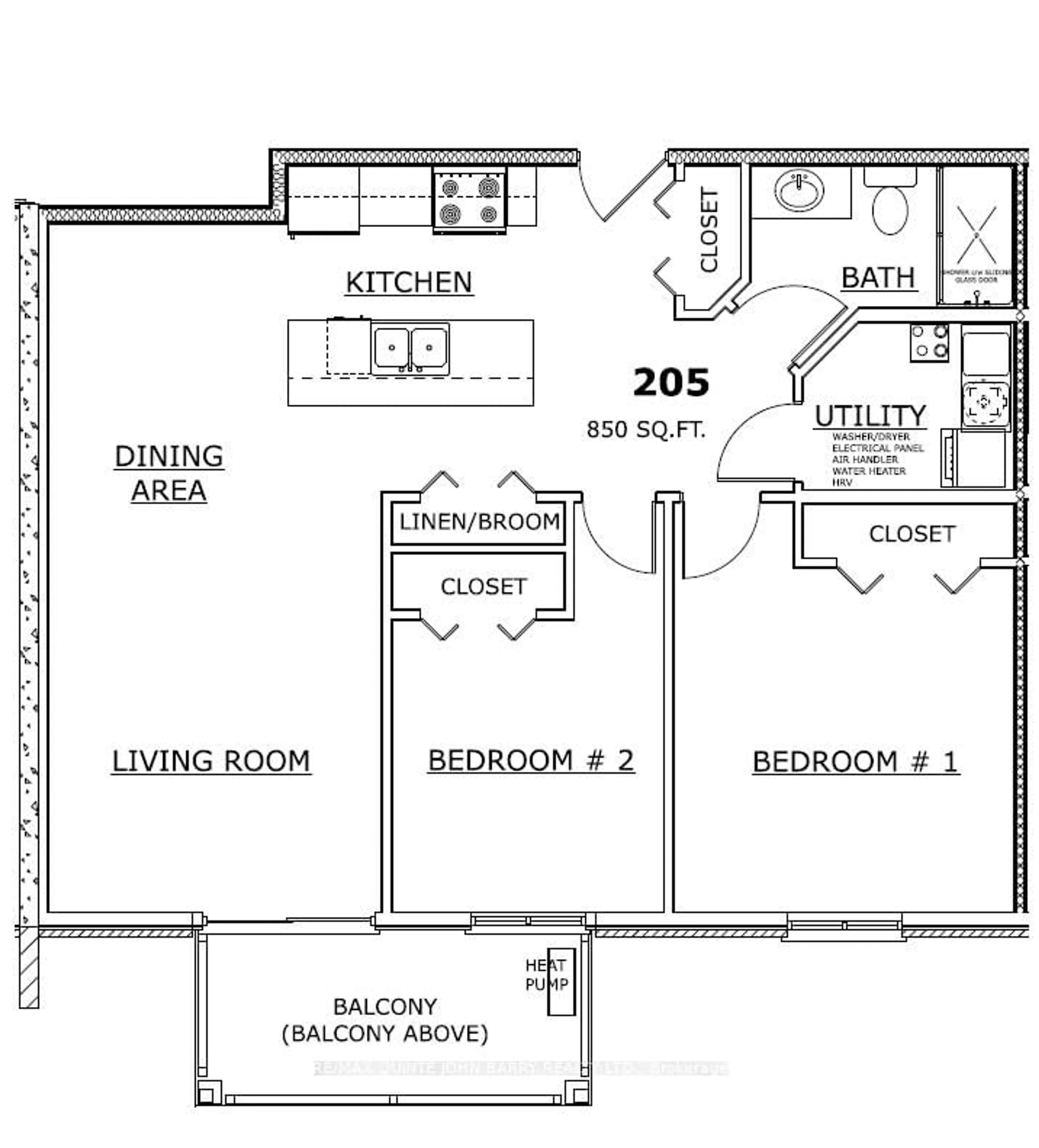 Floor plan for 205-10 Hillside Meadow Dr, Quinte West Ontario K8V 0J7