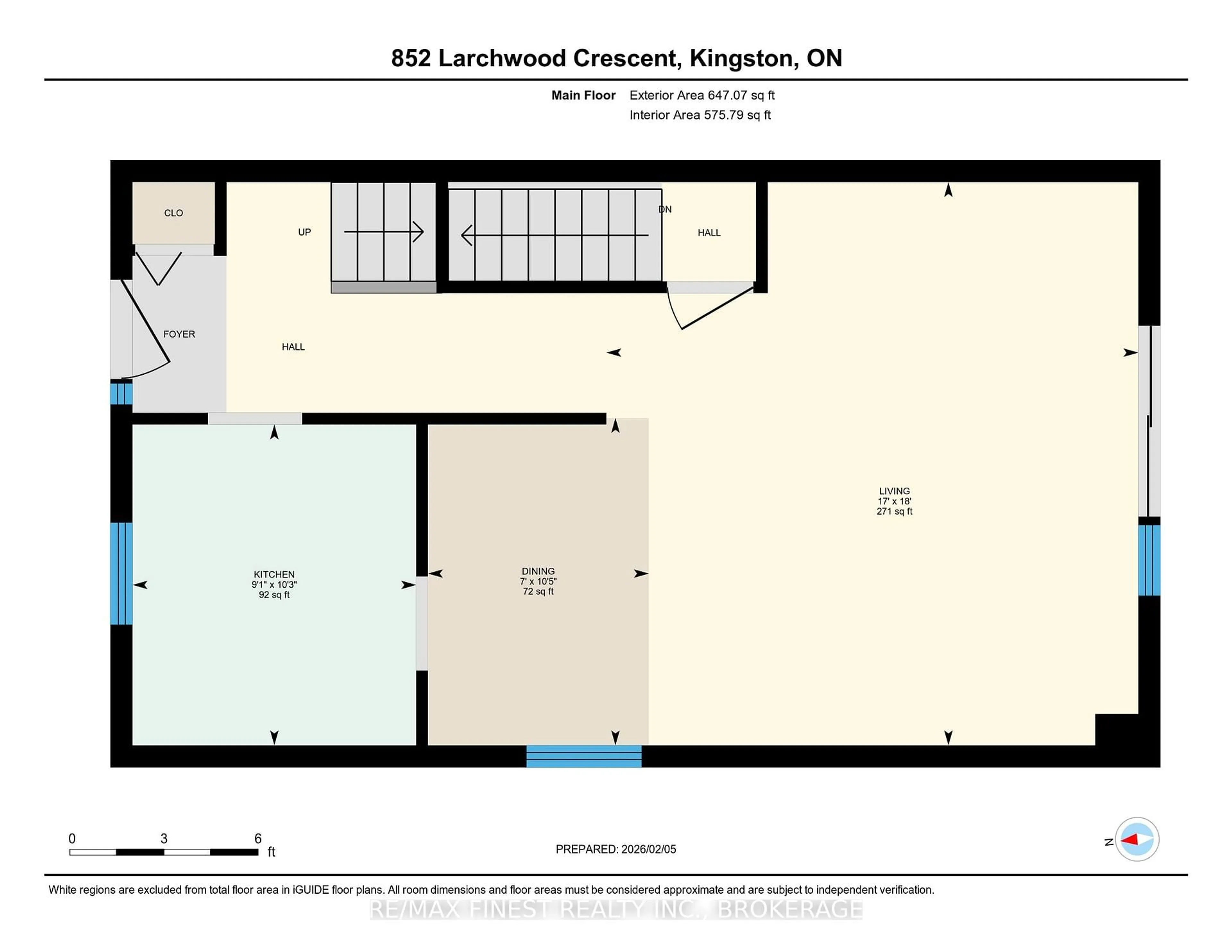 Floor plan for 852 Larchwood Cres, Kingston Ontario K7P 2P9