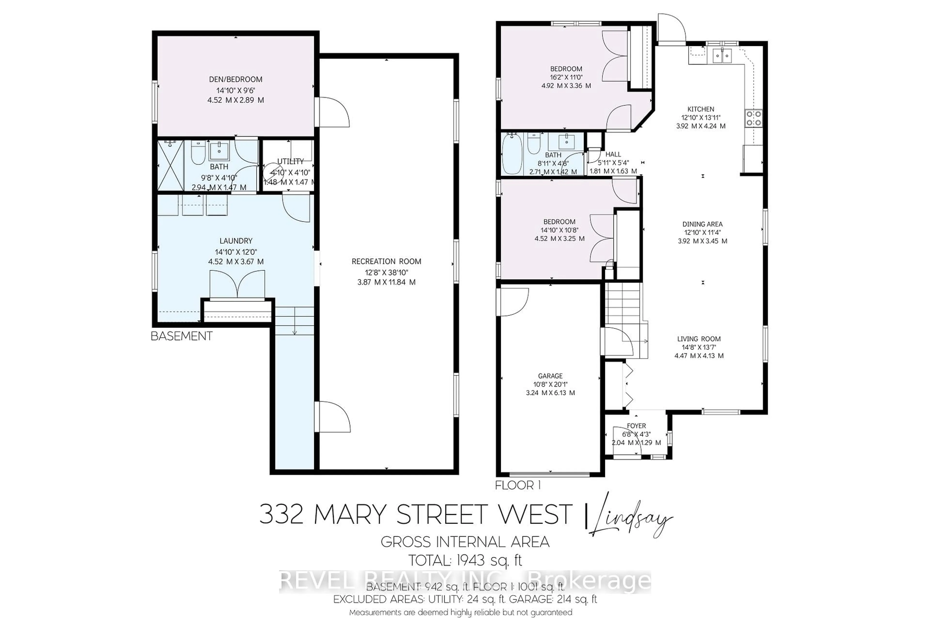 Floor plan for 332 Mary St, Kawartha Lakes Ontario K9V 5X5
