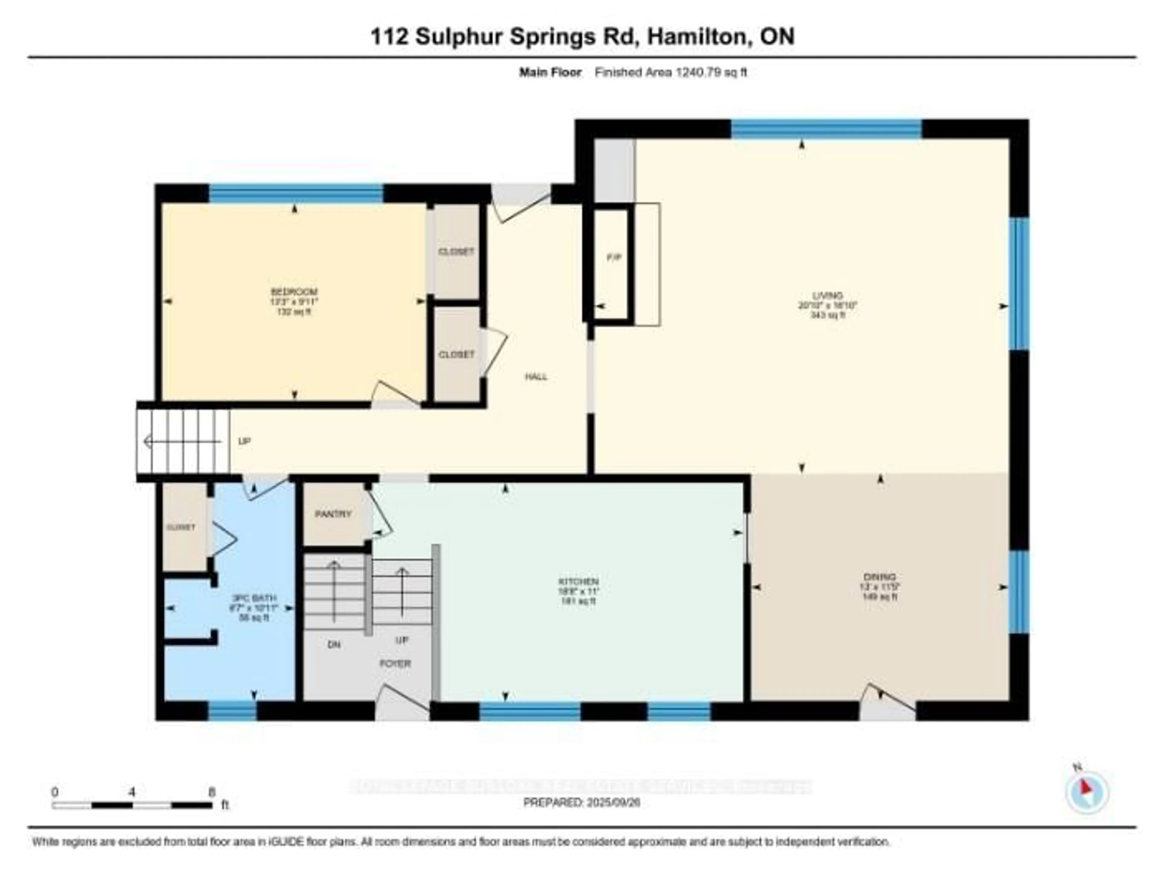 Floor plan for 112 Sulphur Springs Rd, Hamilton Ontario L9G 1M1