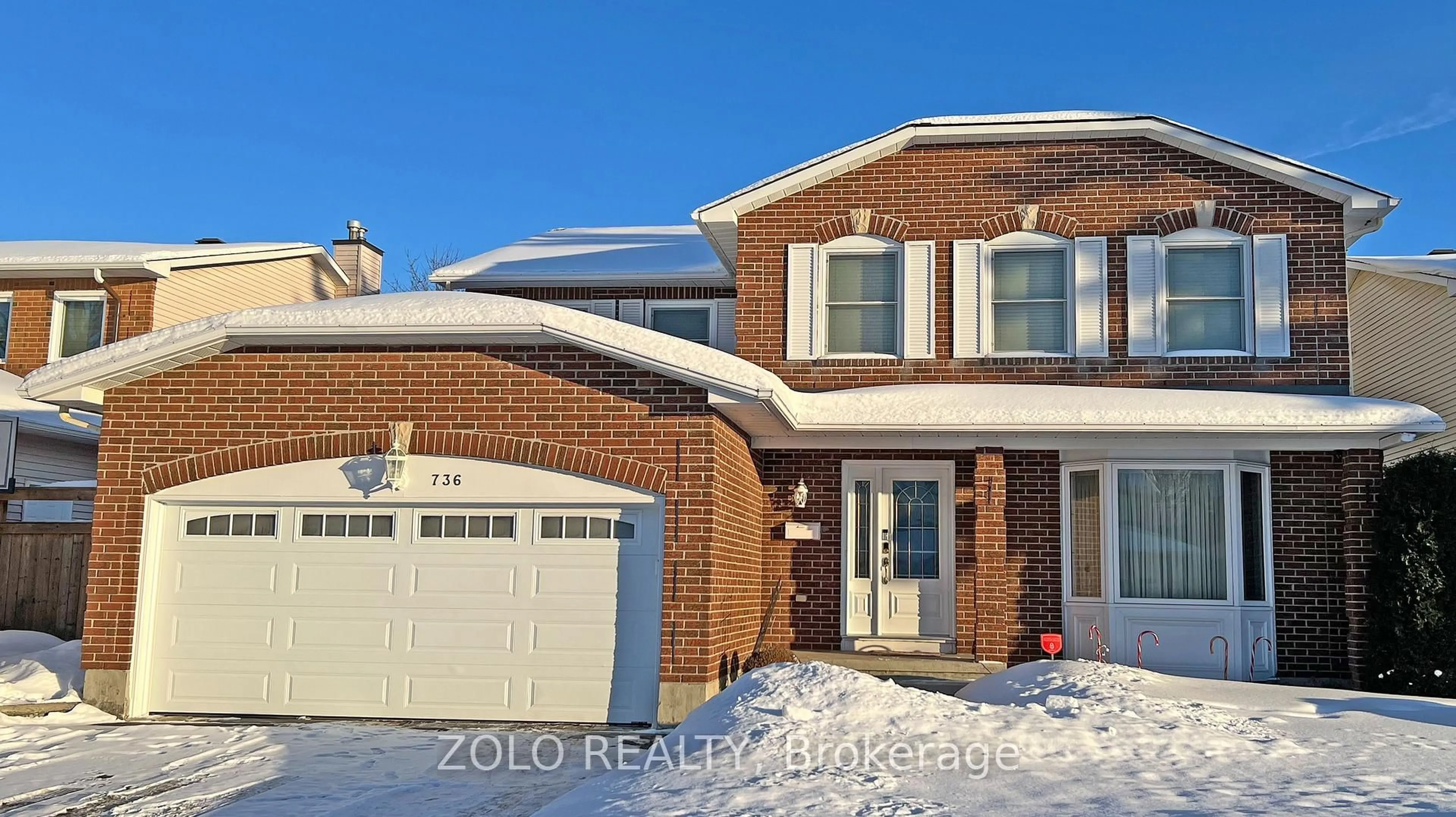 Home with brick exterior material, street for 736 Hauteview Cres, Ottawa Ontario K4A 2B8