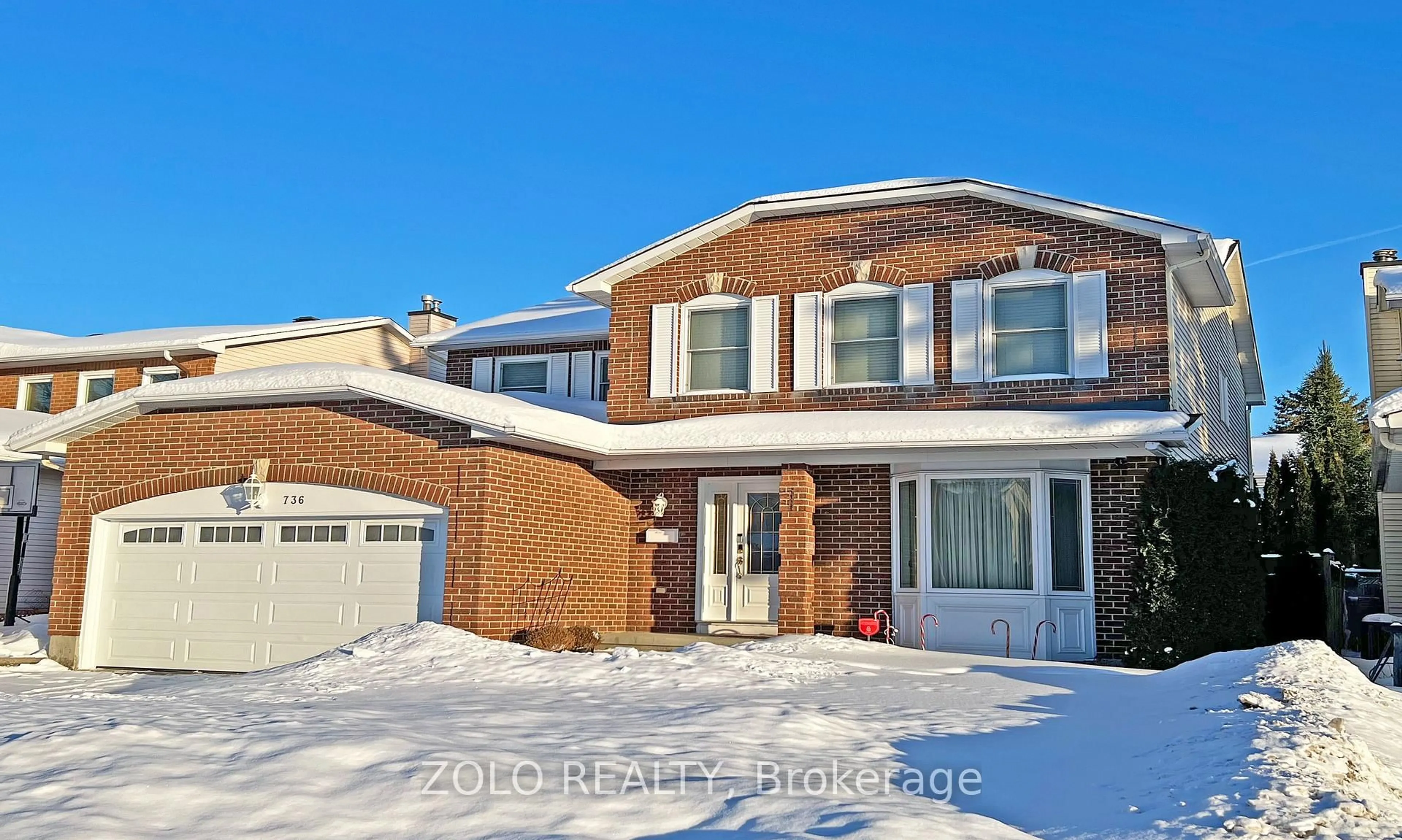 Home with brick exterior material, street for 736 Hauteview Cres, Ottawa Ontario K4A 2B8
