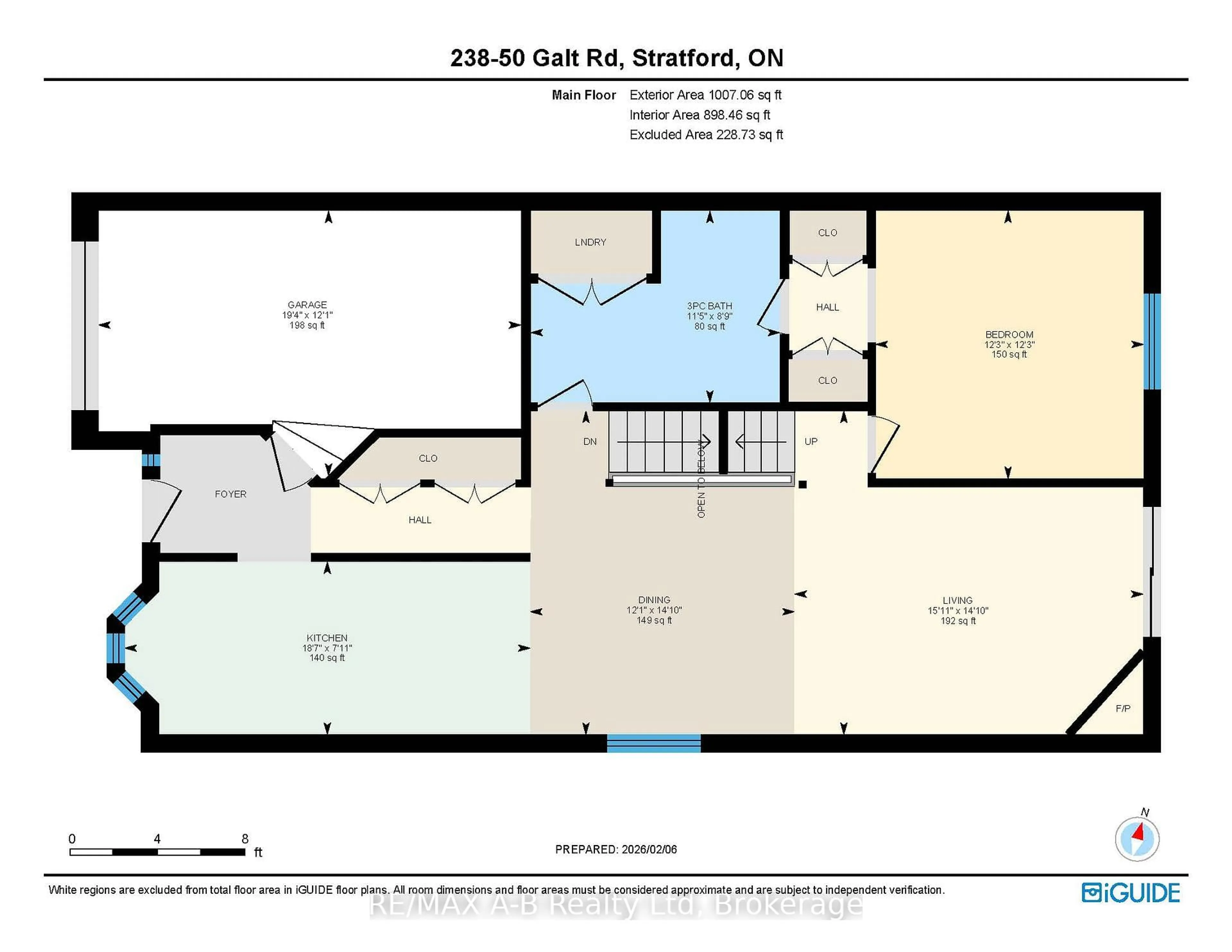 Floor plan for 50 GALT Rd #238, Stratford Ontario N5A 0B2