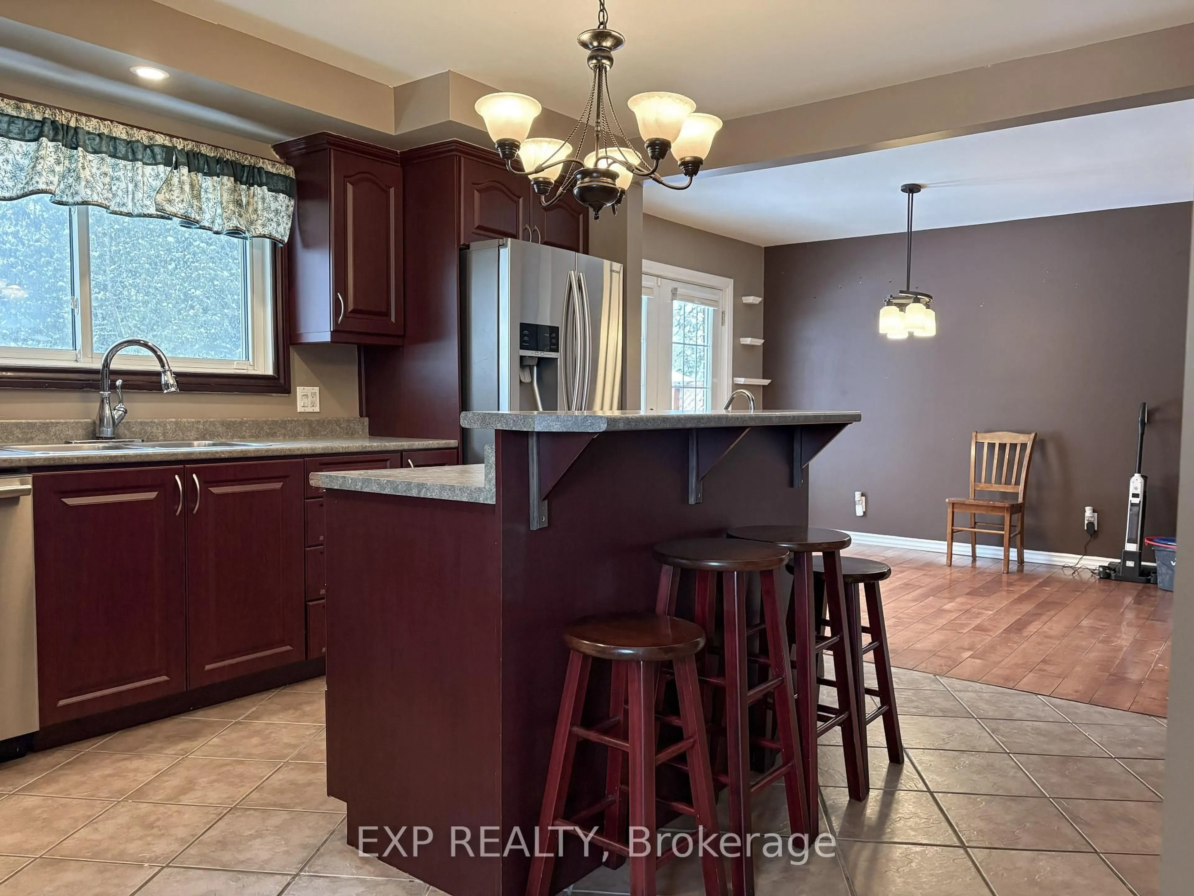 Open concept kitchen, ceramic/tile floor for 155 Kunopaski Rd, Renfrew Ontario K7V 3Z7