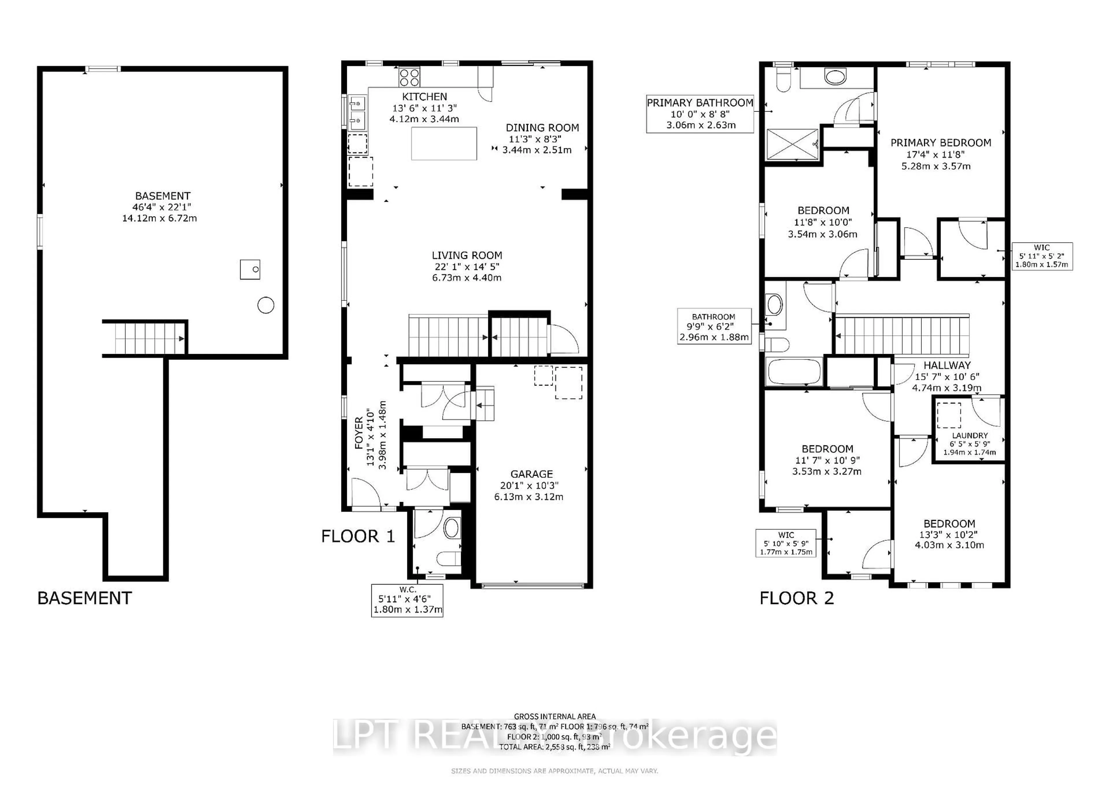 Floor plan for 131 Histand Tr, Kitchener Ontario N2R 0S2