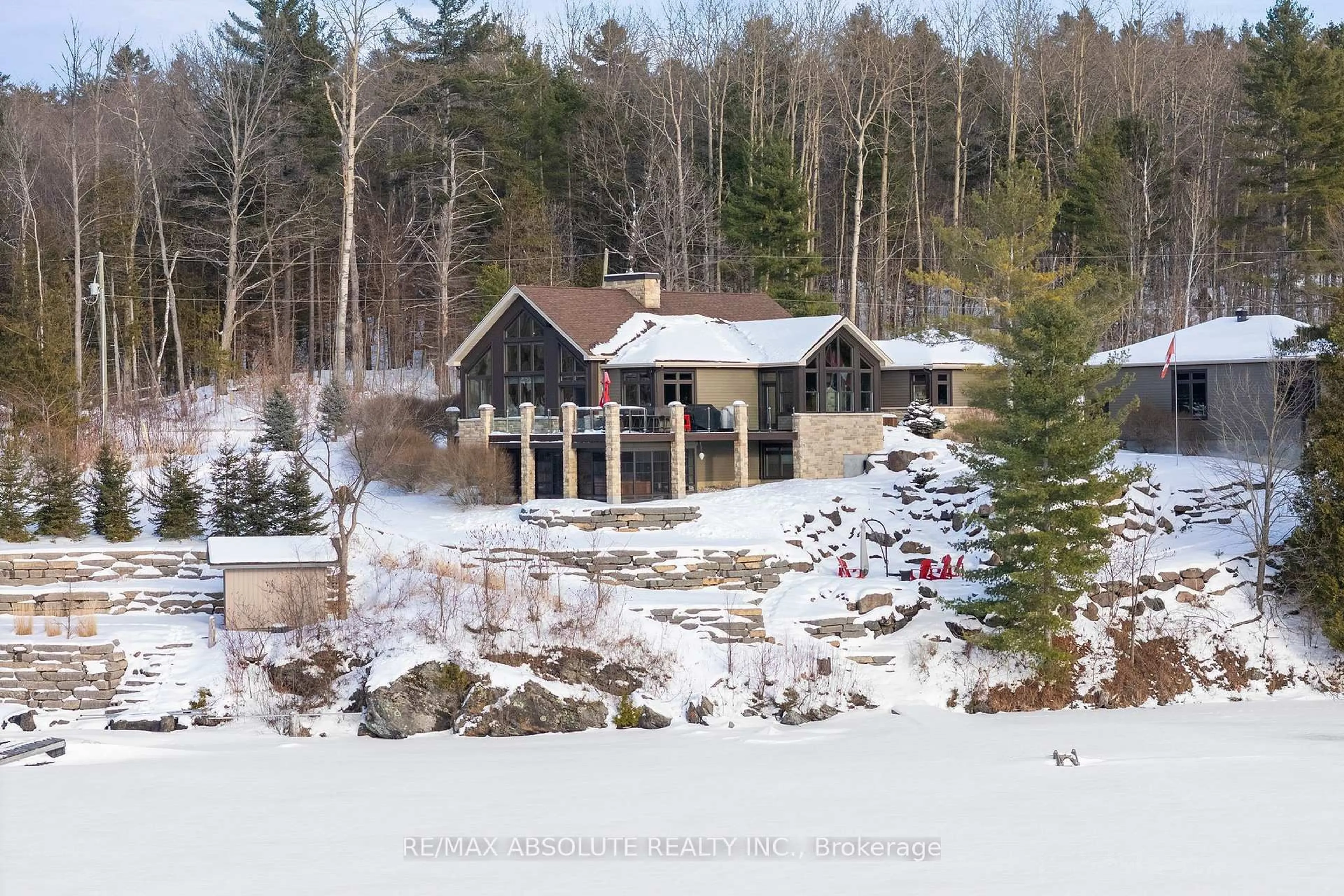A pic from outside/outdoor area/front of a property/back of a property/a pic from drone, unknown for 6505 K & P Tr, Calabogie Ontario K0J 1H0