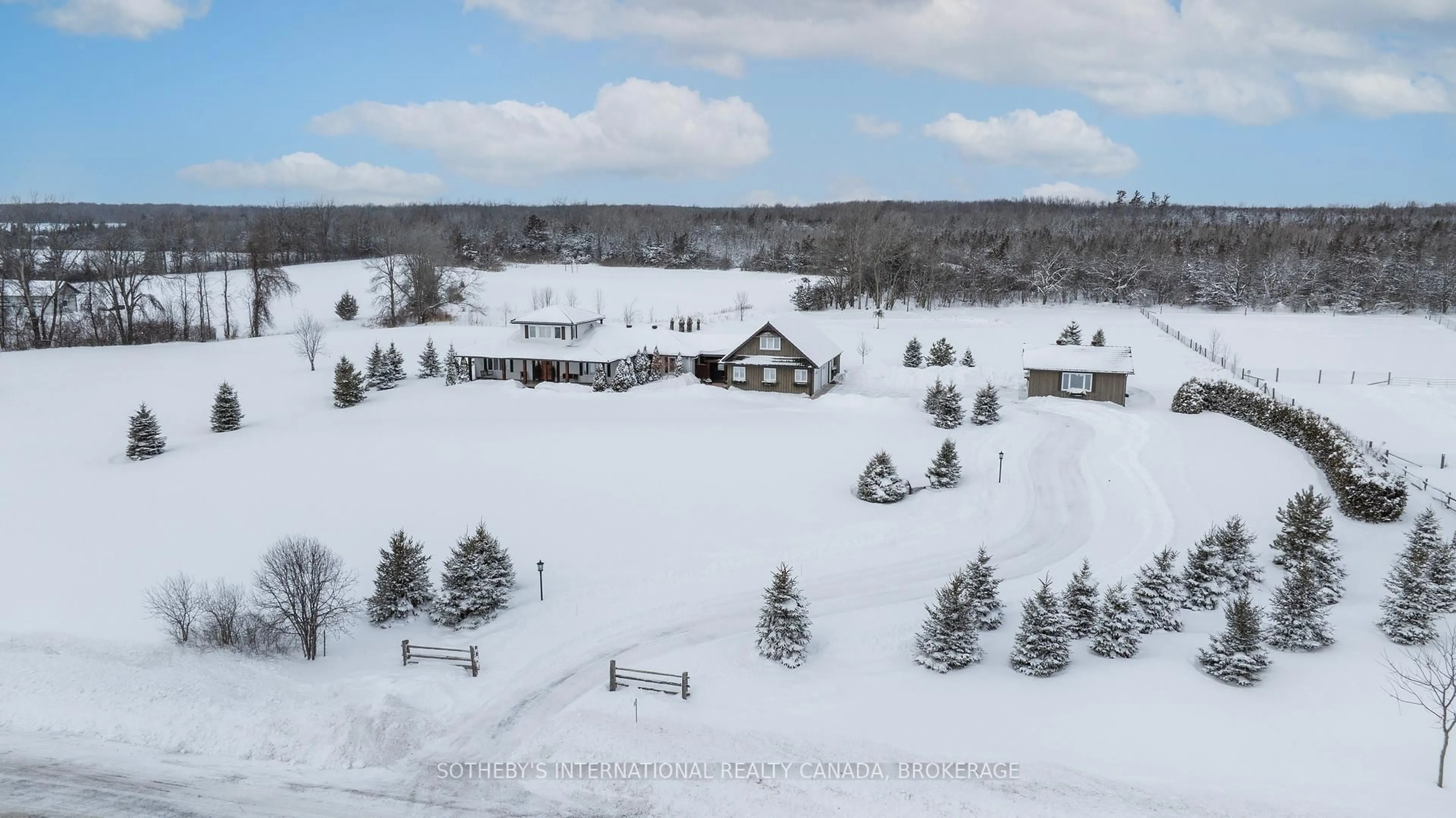 A pic from outside/outdoor area/front of a property/back of a property/a pic from drone, mountain view for 4640 County Road 9 Rd, Napanee Ontario K7R 3K8
