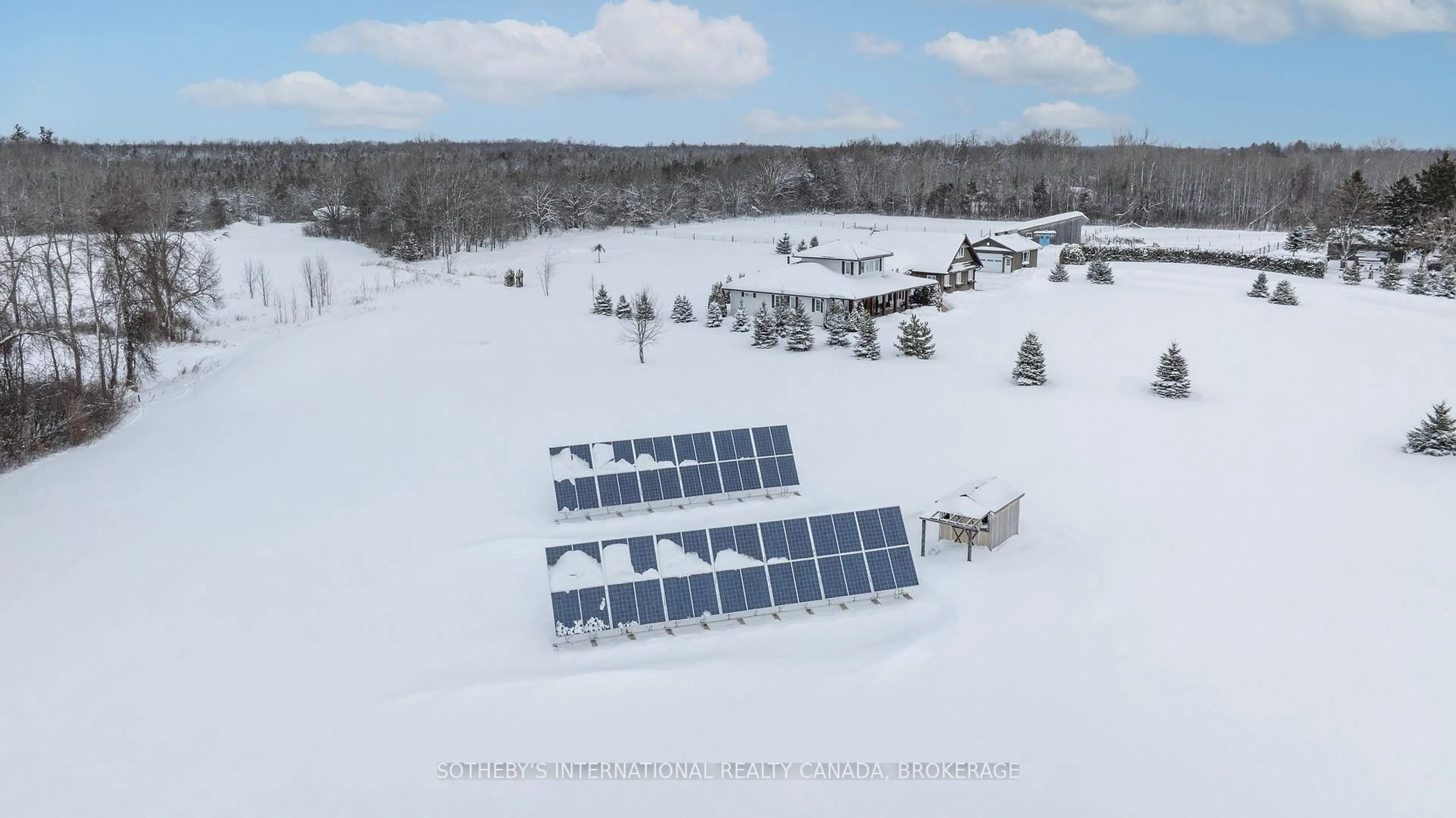 A pic from outside/outdoor area/front of a property/back of a property/a pic from drone, building for 4640 County Road 9 Rd, Napanee Ontario K7R 3K8