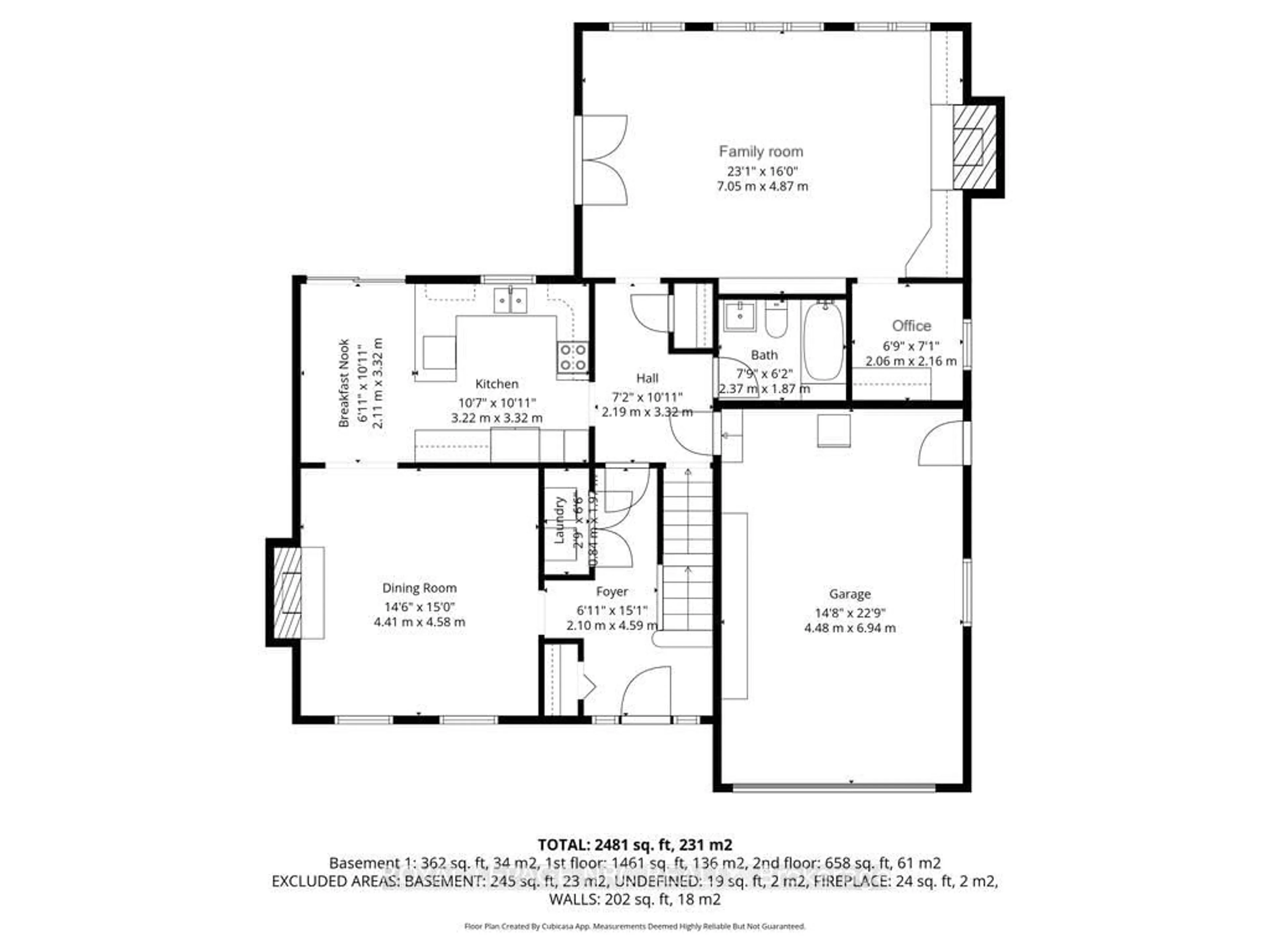 Floor plan for 24 Dalemere Cres, St. Catharines Ontario L2N 7K5