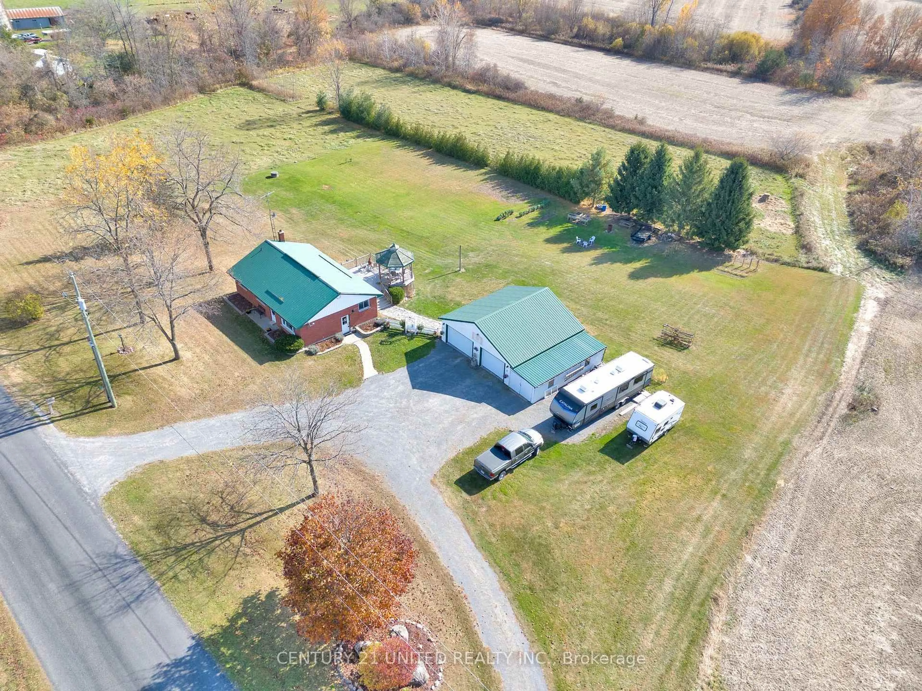 A pic from outside/outdoor area/front of a property/back of a property/a pic from drone, unknown for 1976 Fish Lake Rd, Prince Edward County Ontario K0K 1W0