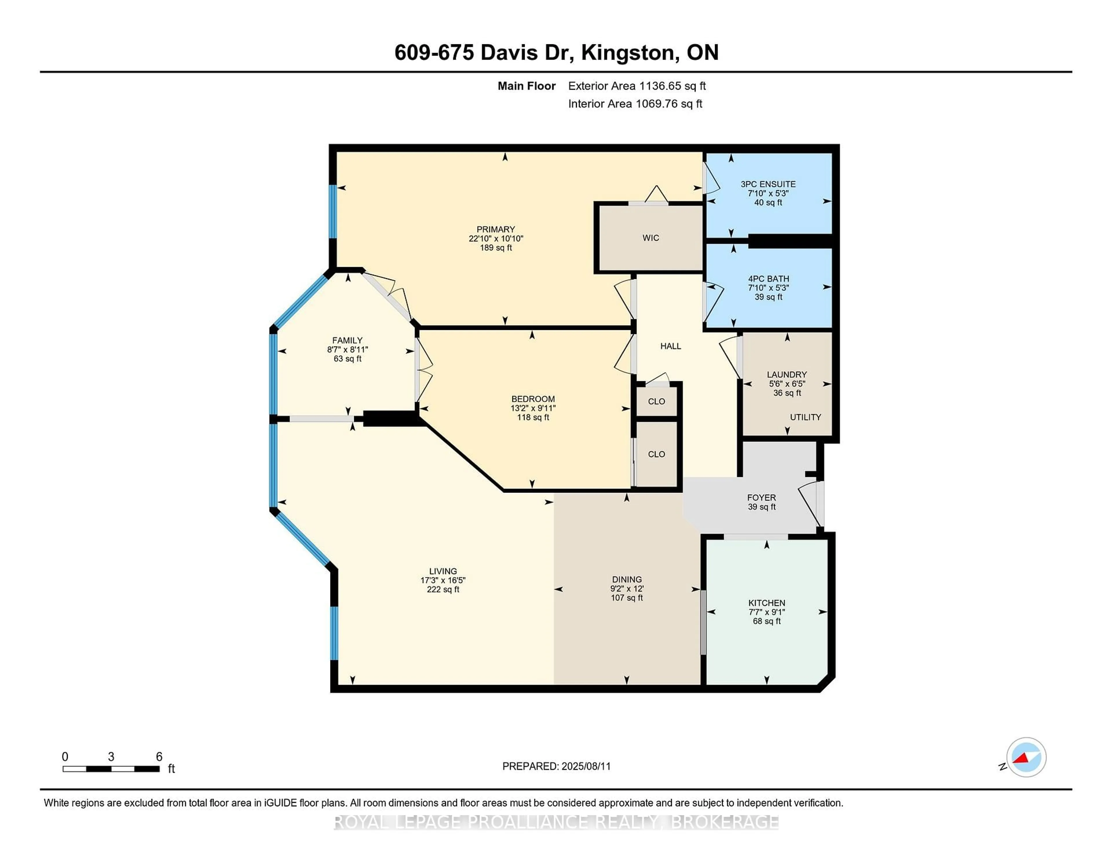 Floor plan for 675 Davis Dr #609, Kingston Ontario K7M 8L5