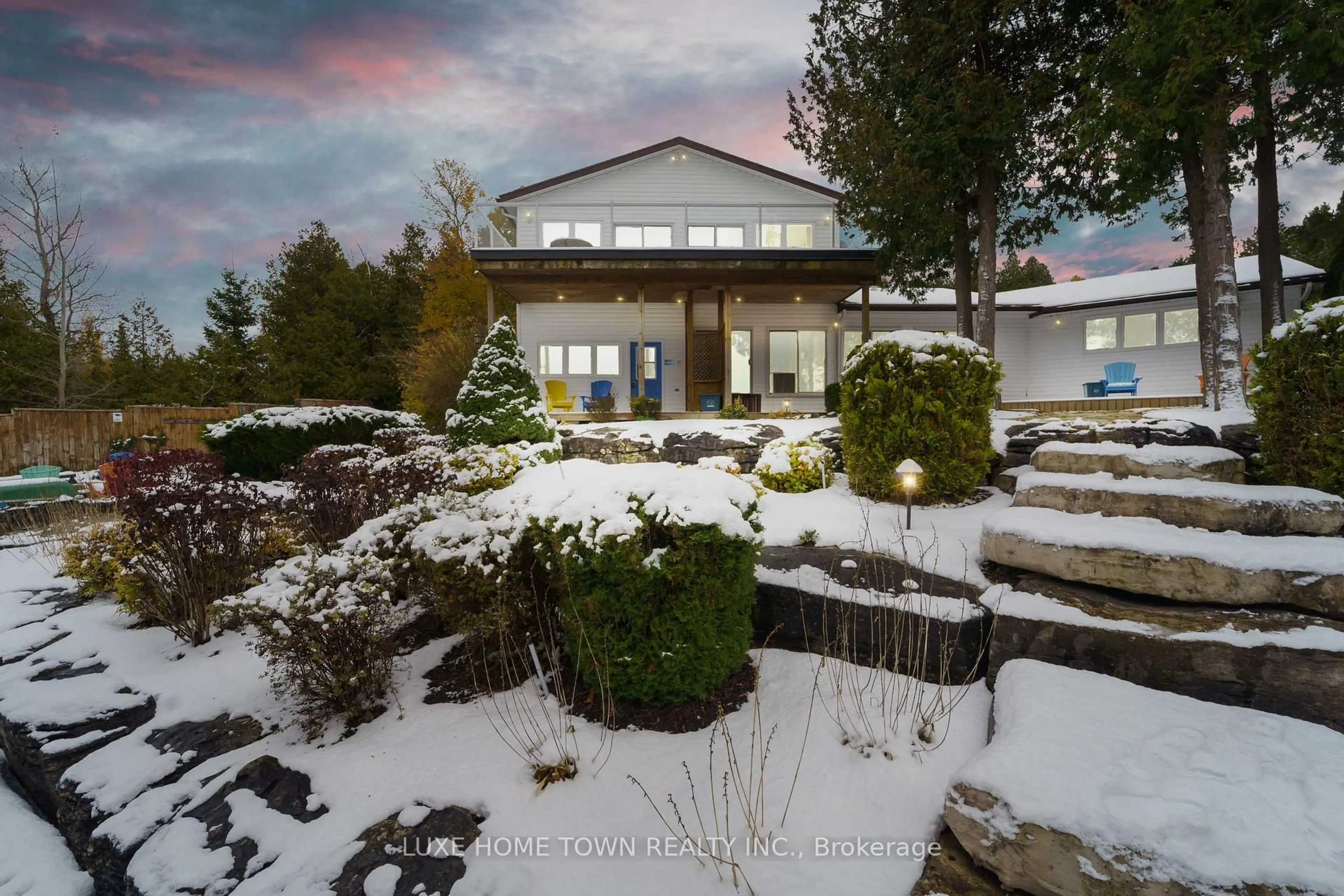 A pic from outside/outdoor area/front of a property/back of a property/a pic from drone, unknown for 34 Green Cedar Dr, Northern Bruce Peninsula Ontario N0H 1W0