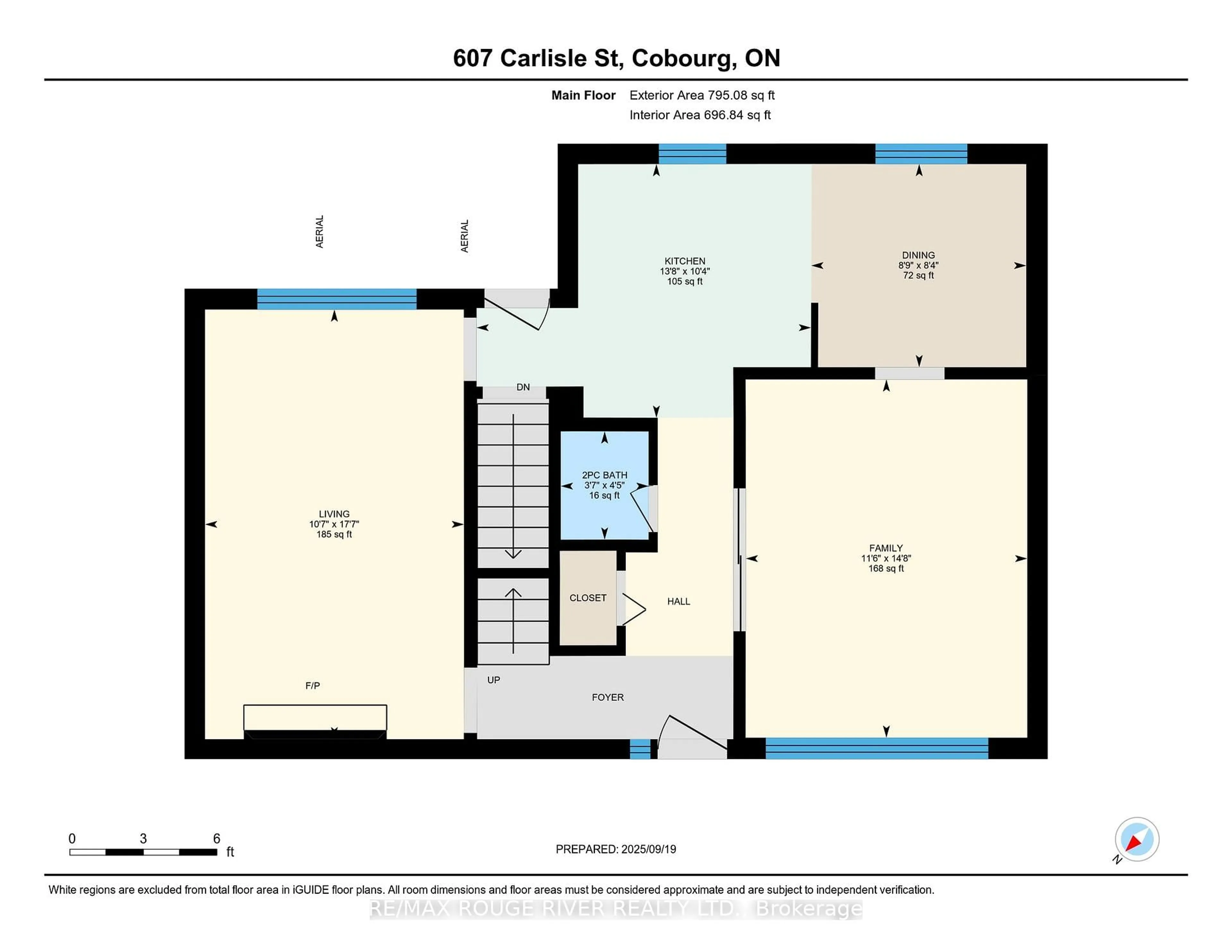 Floor plan for 607 Carlisle St, Cobourg Ontario K9A 4Y4