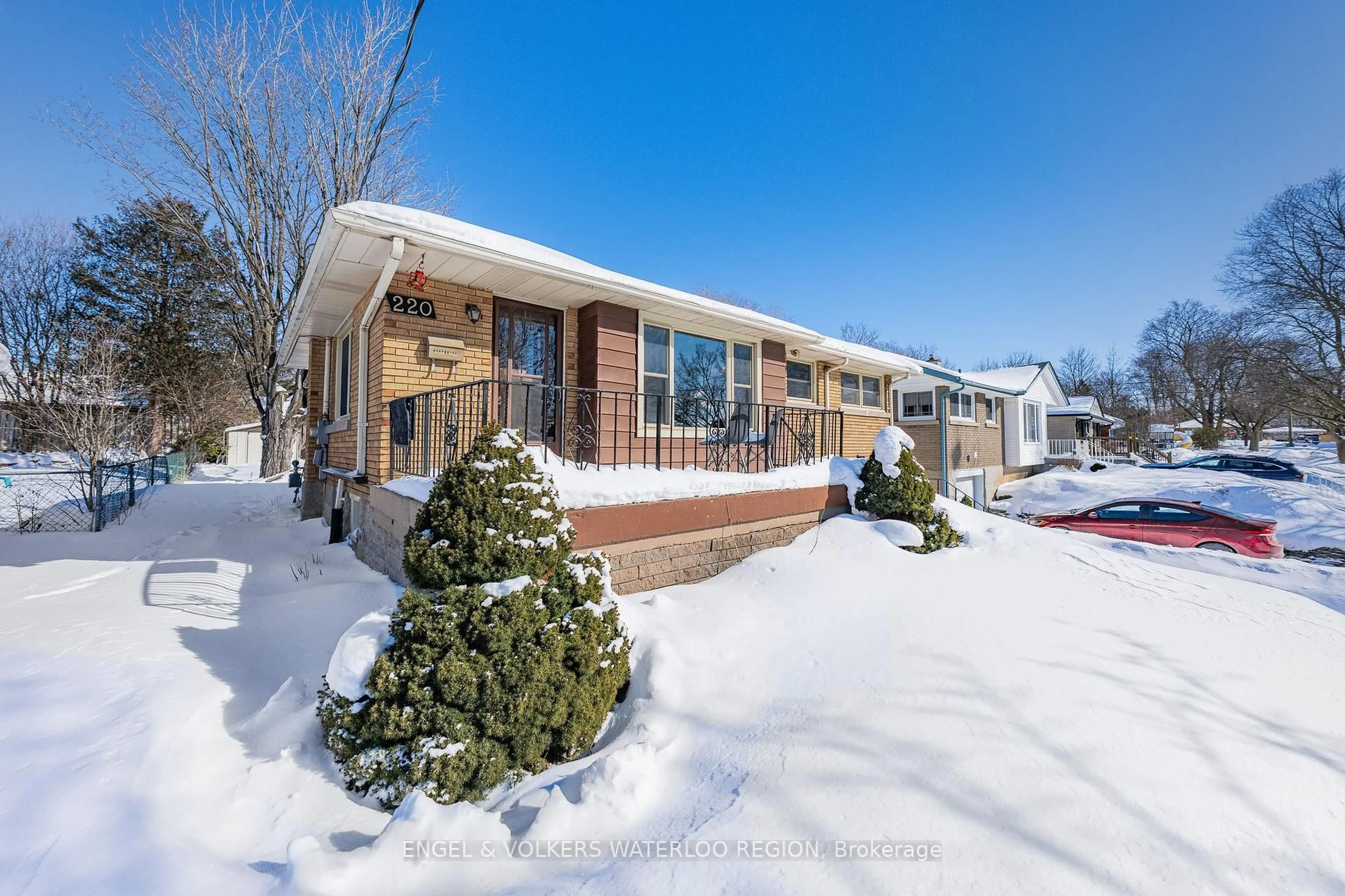 Home with brick exterior material, street for 220 Clark Ave, Kitchener Ontario N2C 1Y5