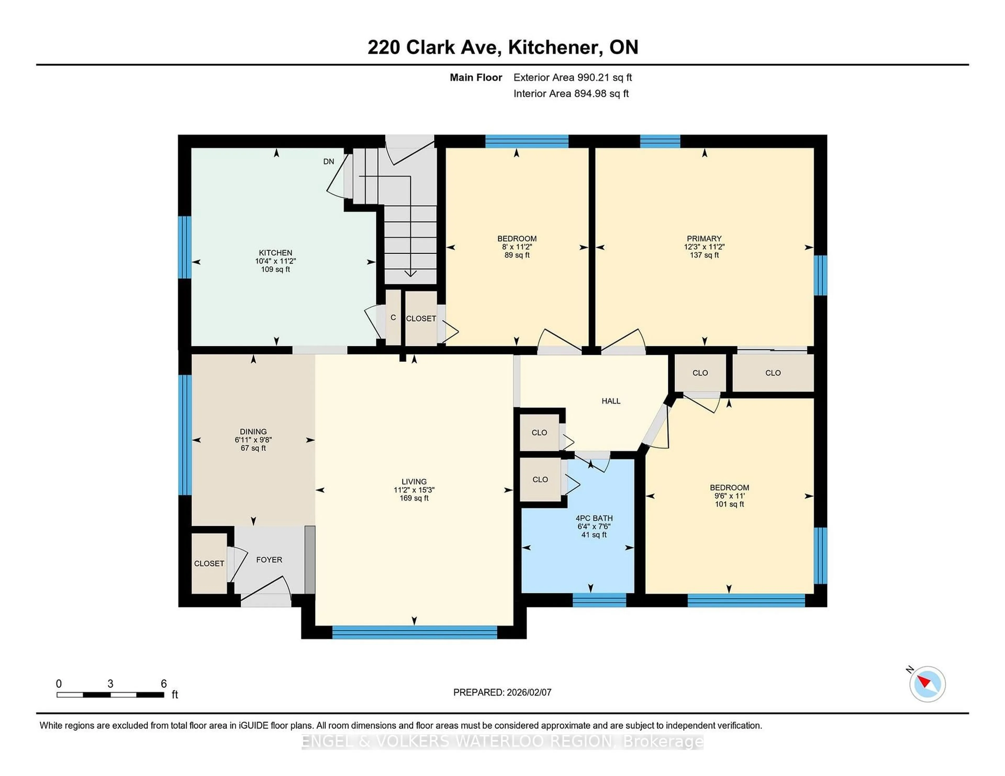 Floor plan for 220 Clark Ave, Kitchener Ontario N2C 1Y5
