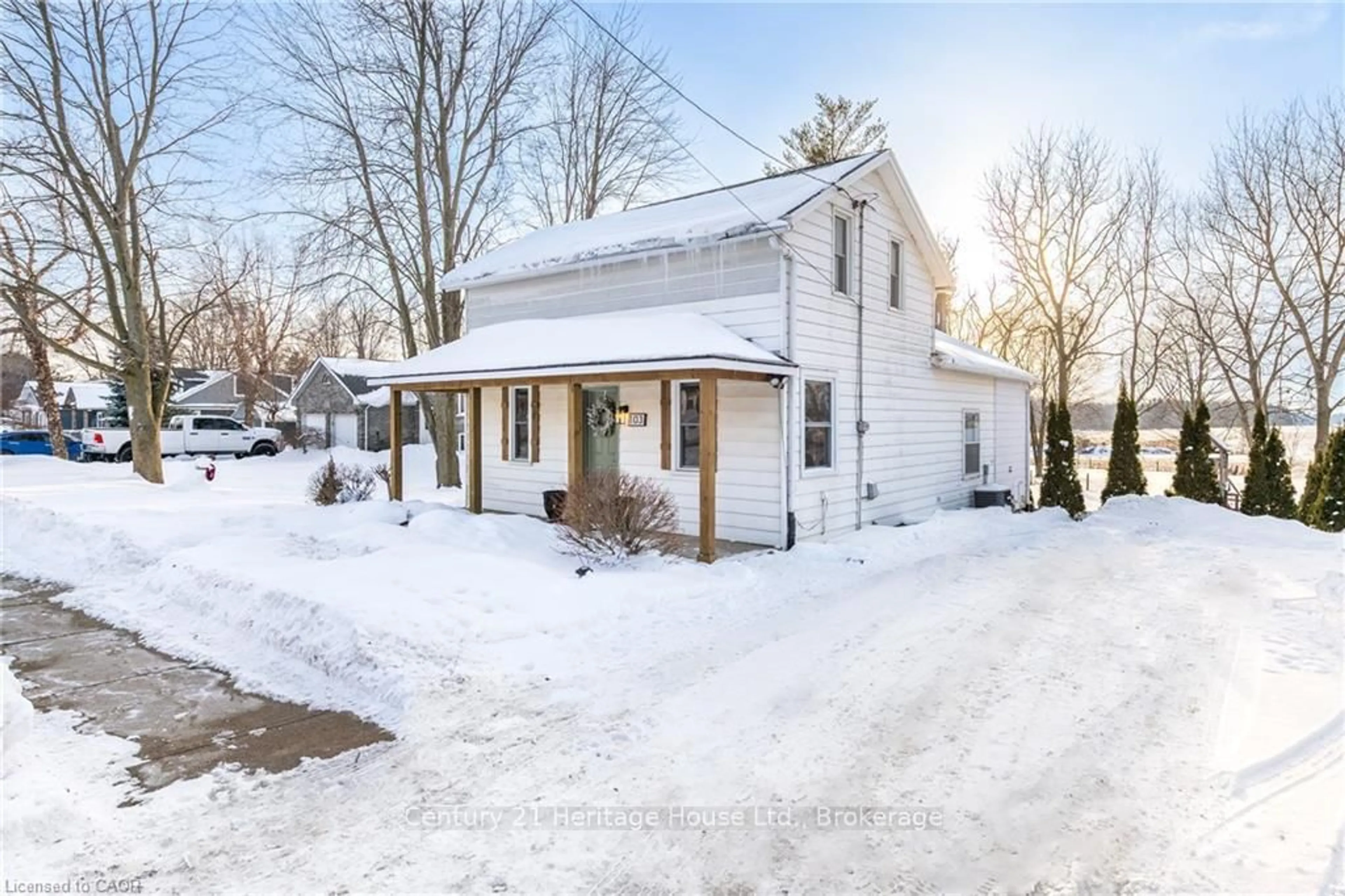 A pic from outside/outdoor area/front of a property/back of a property/a pic from drone, street for 103 Baird St, Blandford-Blenheim Ontario N0J 1B0