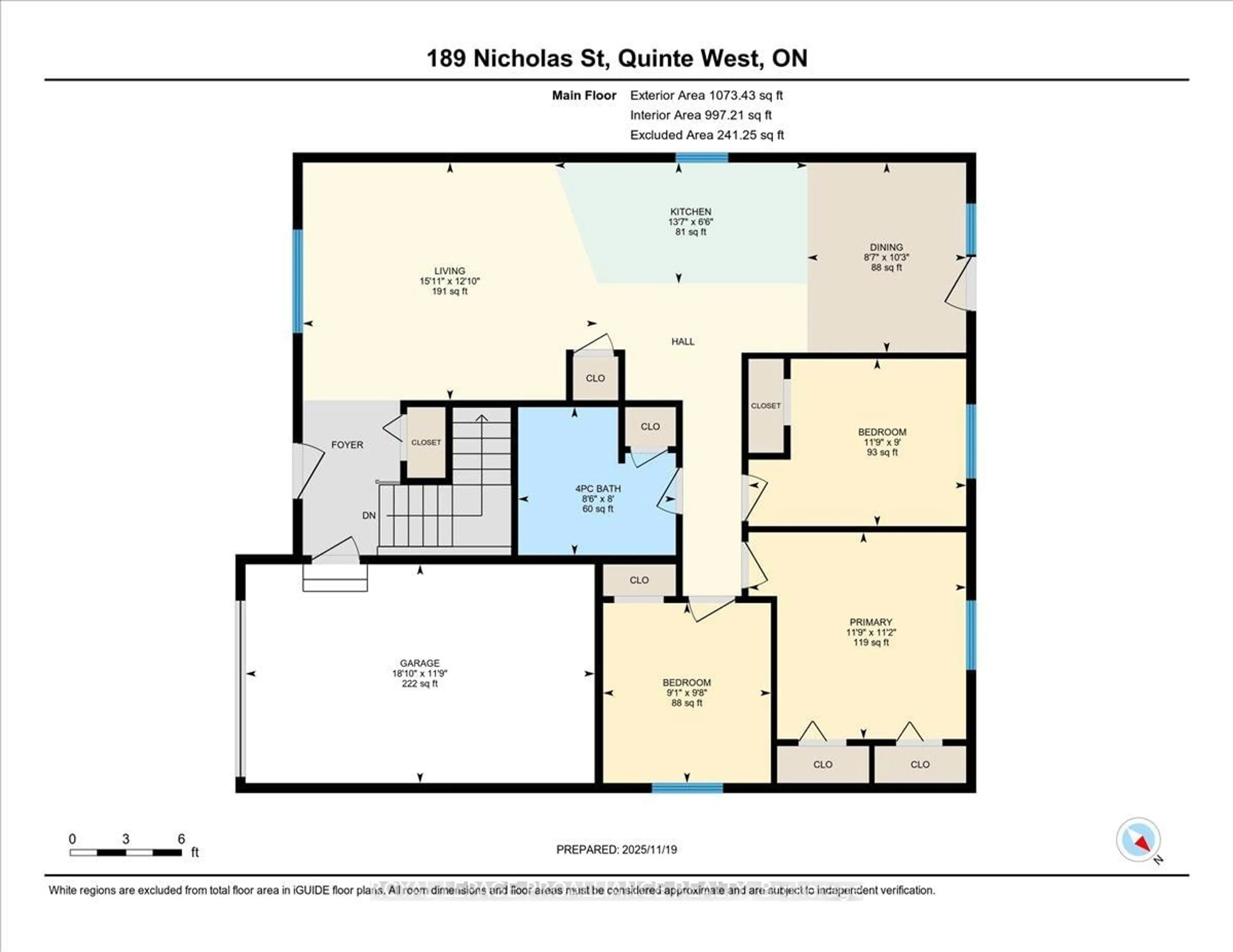 Floor plan for 189 Nicholas St, Quinte West Ontario K8V 6E8