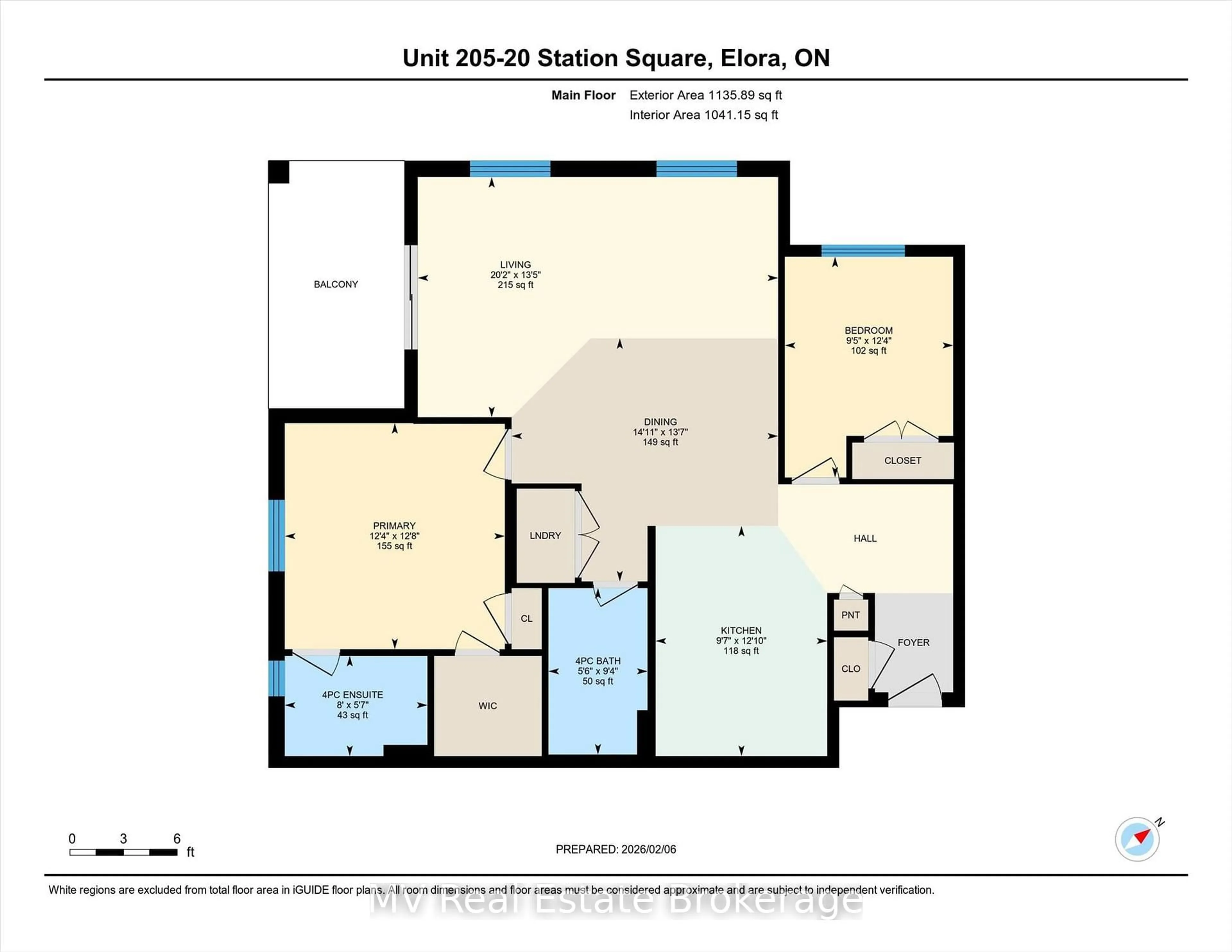Floor plan for 20 Station Sq #205, Centre Wellington Ontario N0B 1S0