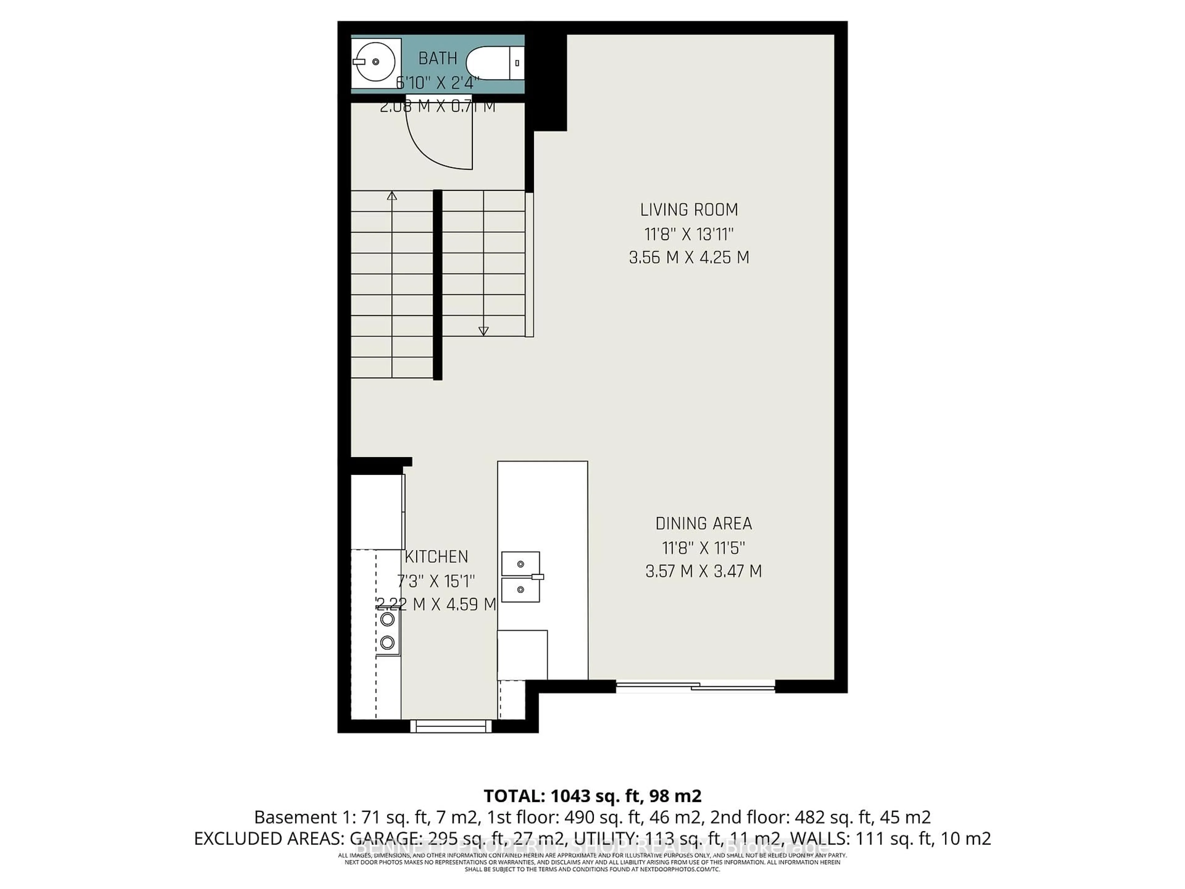 Floor plan for 539 Lourmarin Private, Ottawa Ontario K4A 5M2