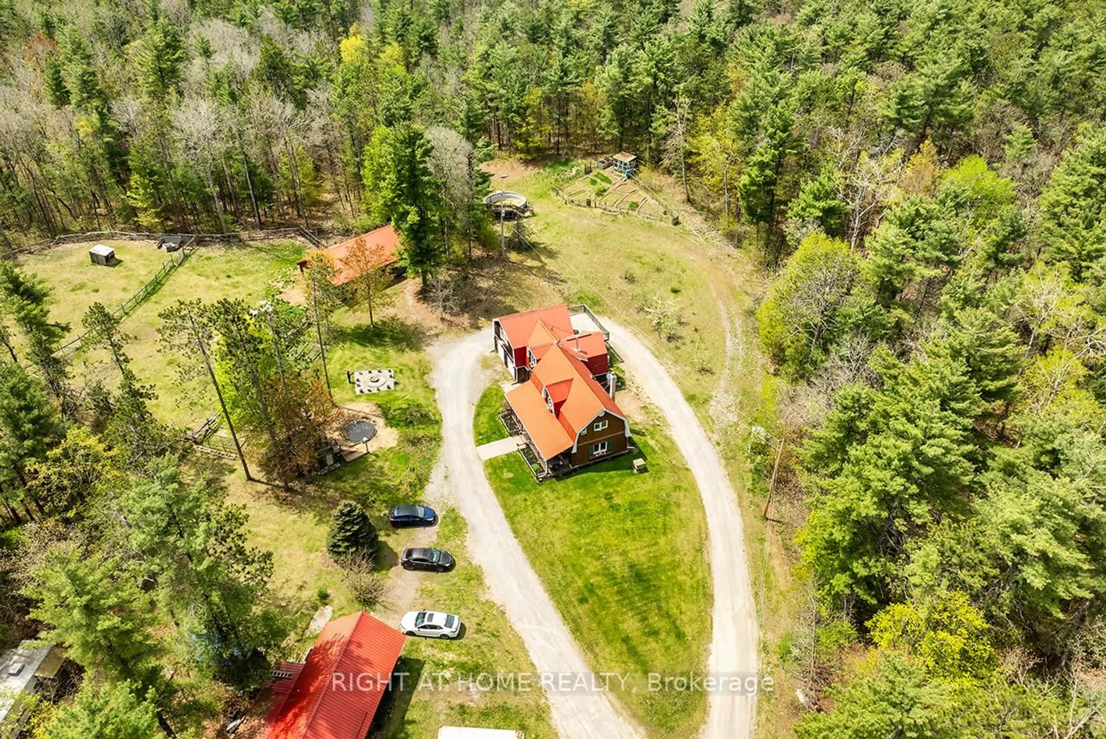 A pic from outside/outdoor area/front of a property/back of a property/a pic from drone, forest/trees view for 414 Pratt Rd, Alnwick/Haldimand Ontario K0K 3K0