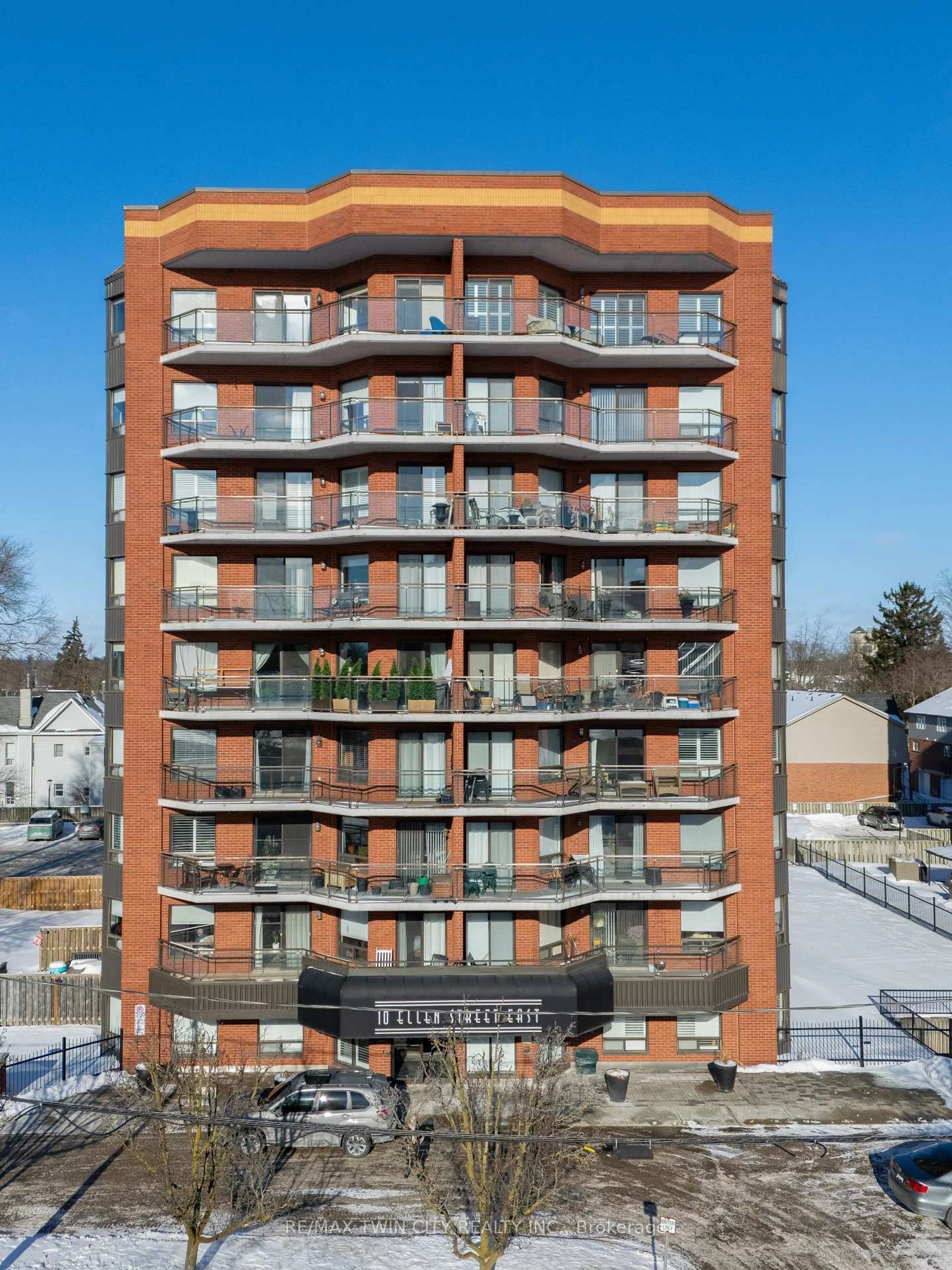 A pic from outside/outdoor area/front of a property/back of a property/a pic from drone, building for 10 Ellen St #901, Kitchener Ontario N2H 6R8