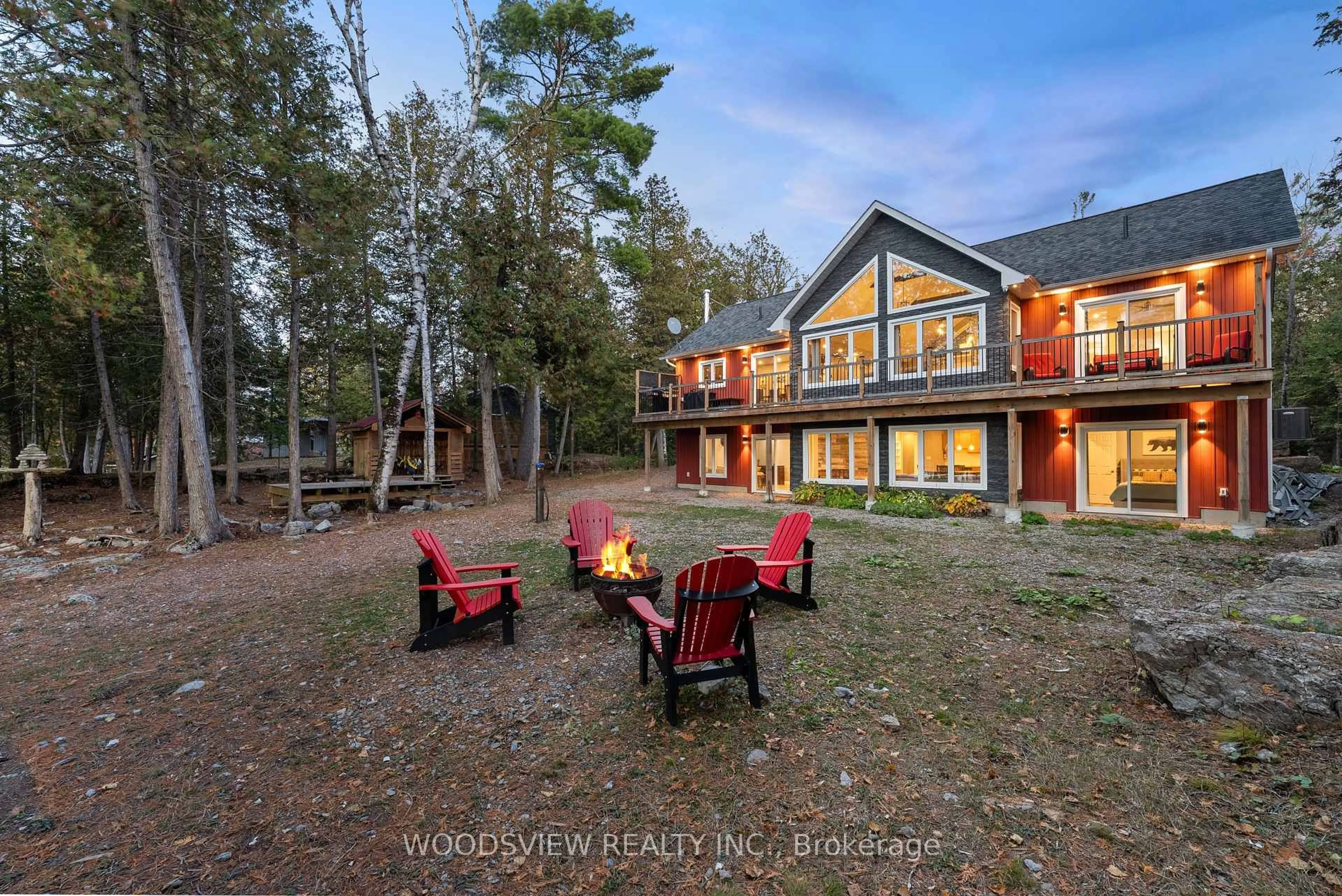 A pic from outside/outdoor area/front of a property/back of a property/a pic from drone, water/lake/river/ocean view for 89 Little Silver Way, Trent Lakes Ontario K0M 1A0