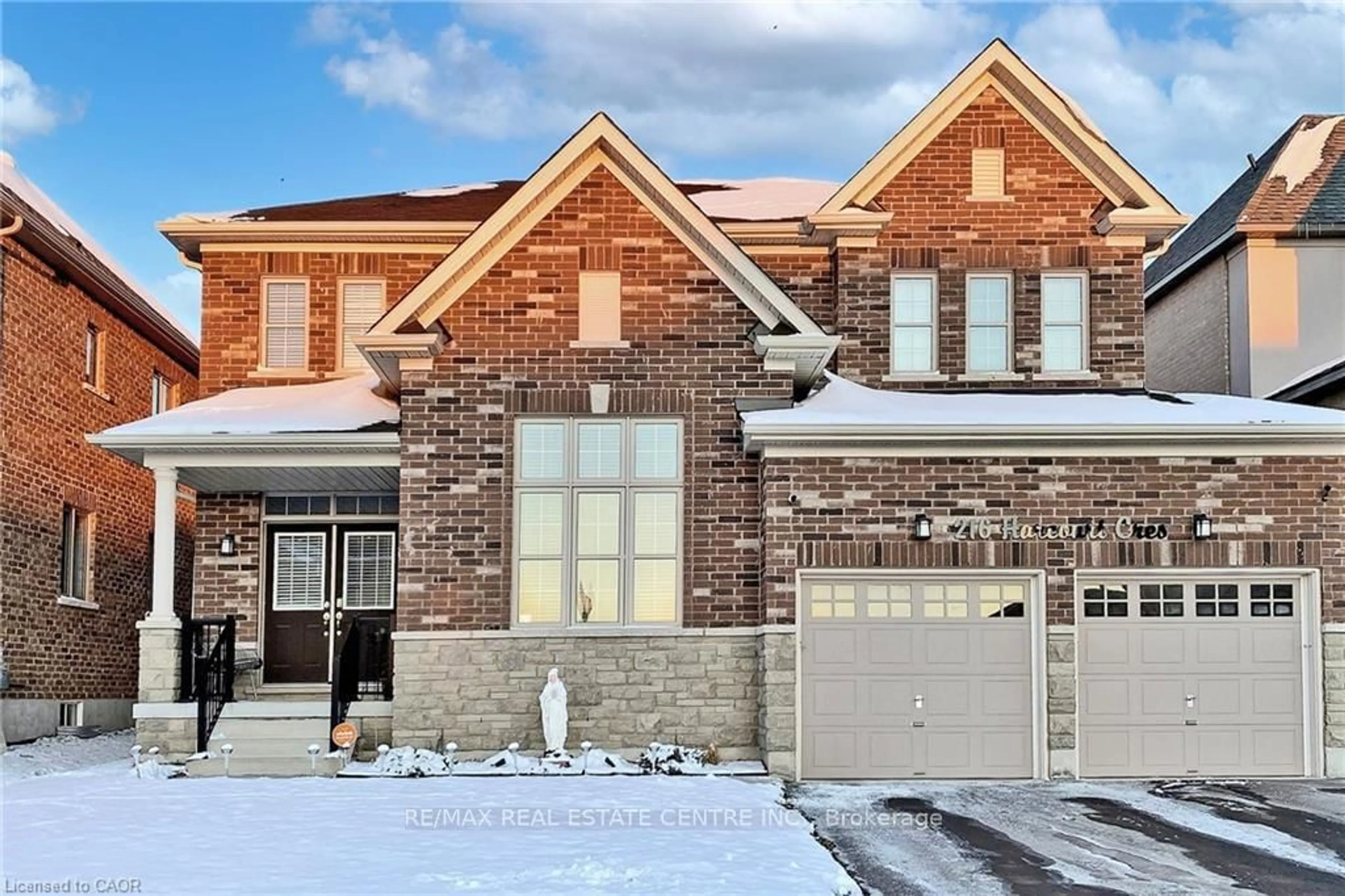 Home with brick exterior material, street for 216 Harcourt Cres, Woodstock Ontario N4T 0H2