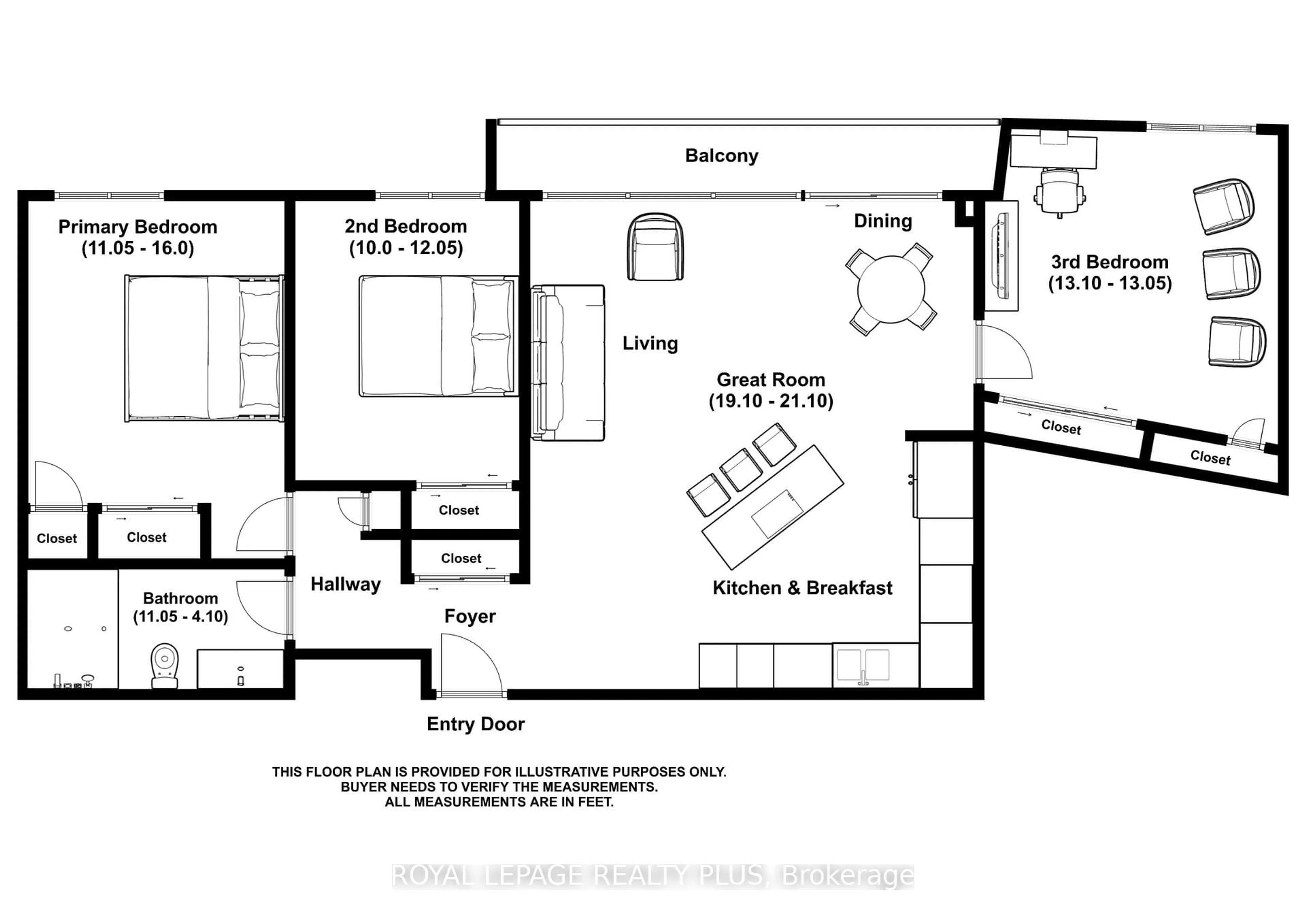 Floor plan for 15 Towering Heights Blvd #1204, St. Catharines Ontario L2T 3G7