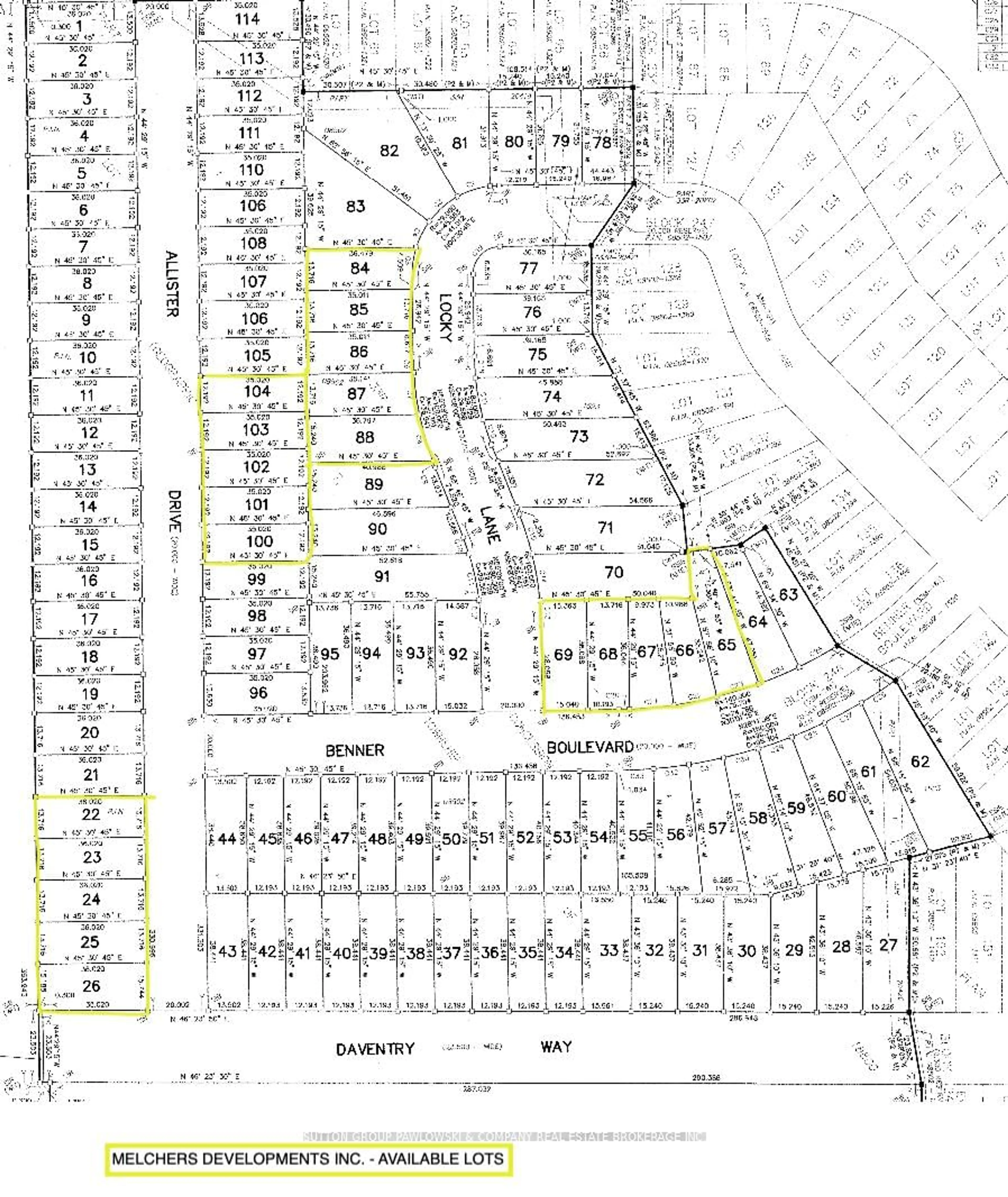 Picture of a map for 36 Benner Blvd #Lot #66, Middlesex Centre Ontario N0L 1R0