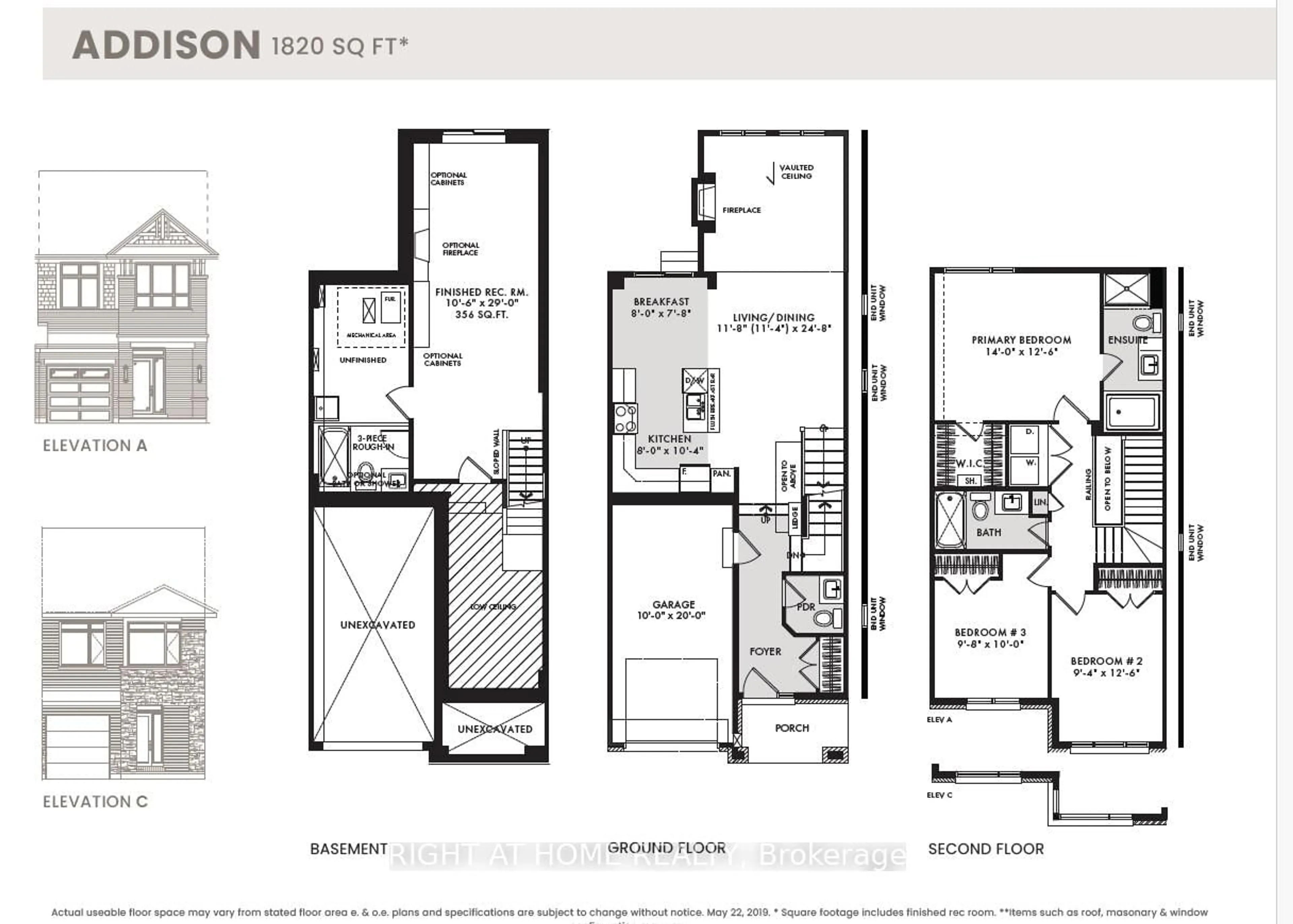 Floor plan for 430 Cooks Mills Cres, Ottawa Ontario K1V 2M9