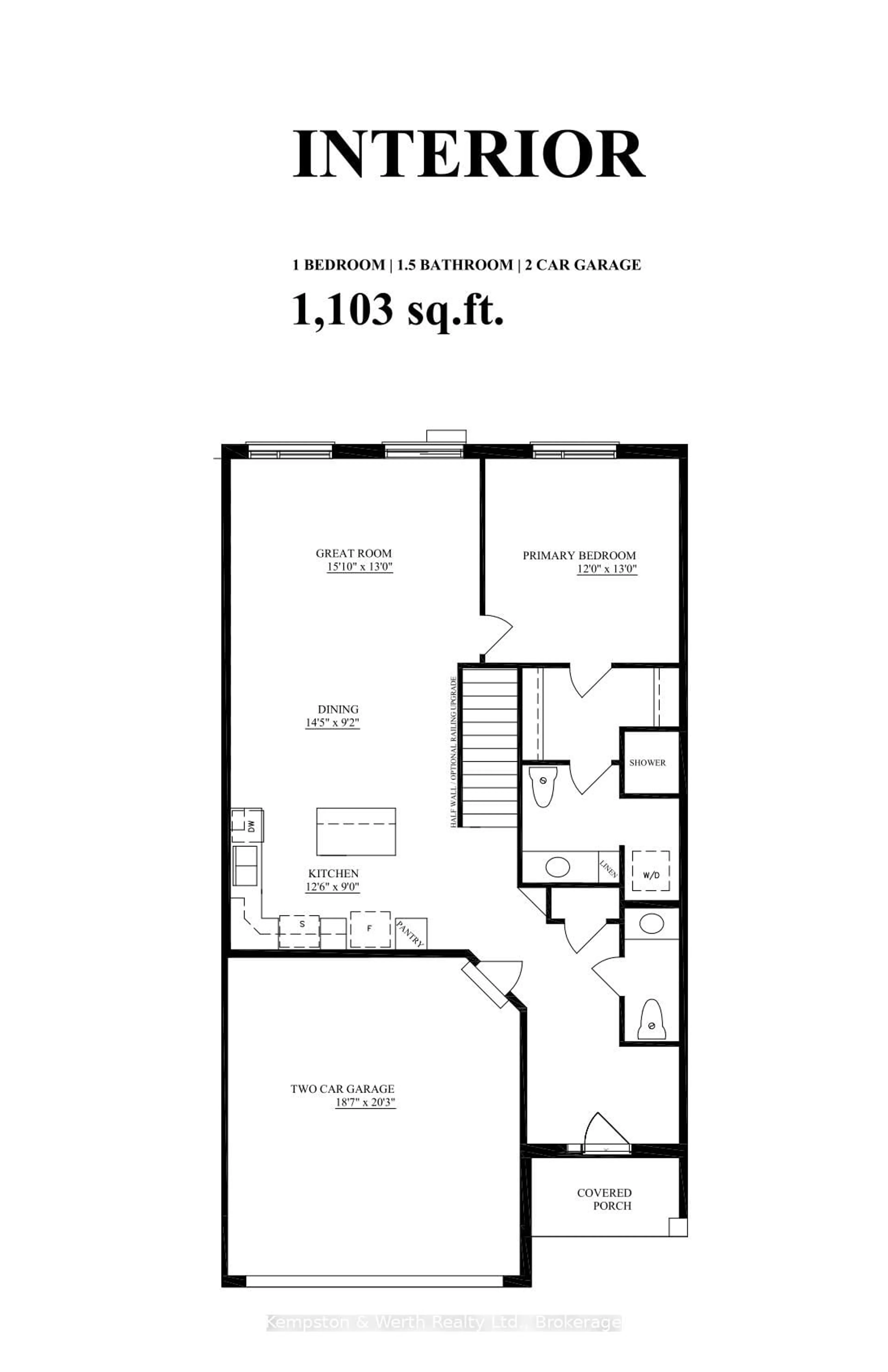 Floor plan for Lot 14 McNally Dr, North Perth Ontario N4W 3C2