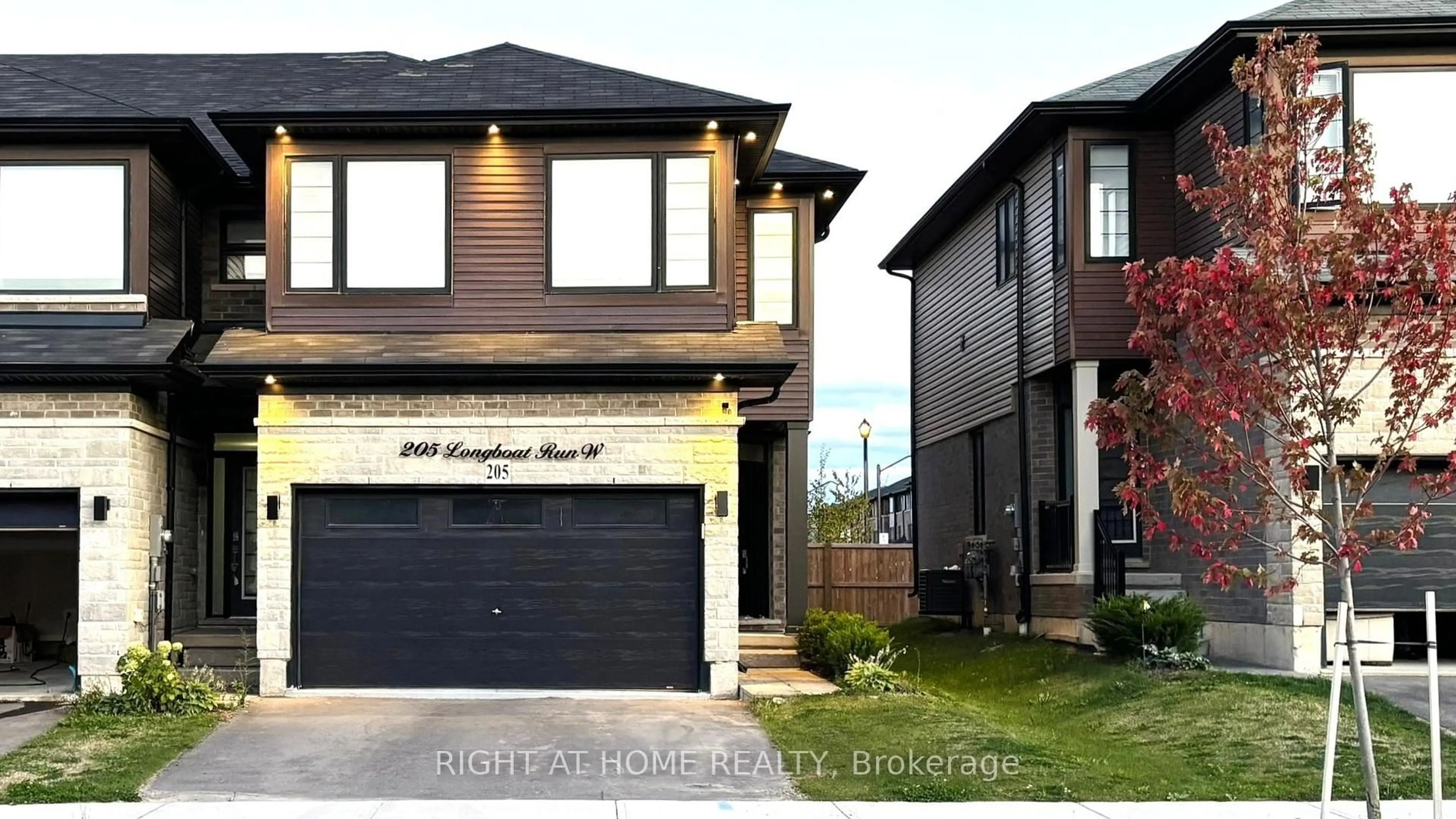 Home with brick exterior material, street for 205 Longboat Ru, Brantford Ontario N3T 0T2