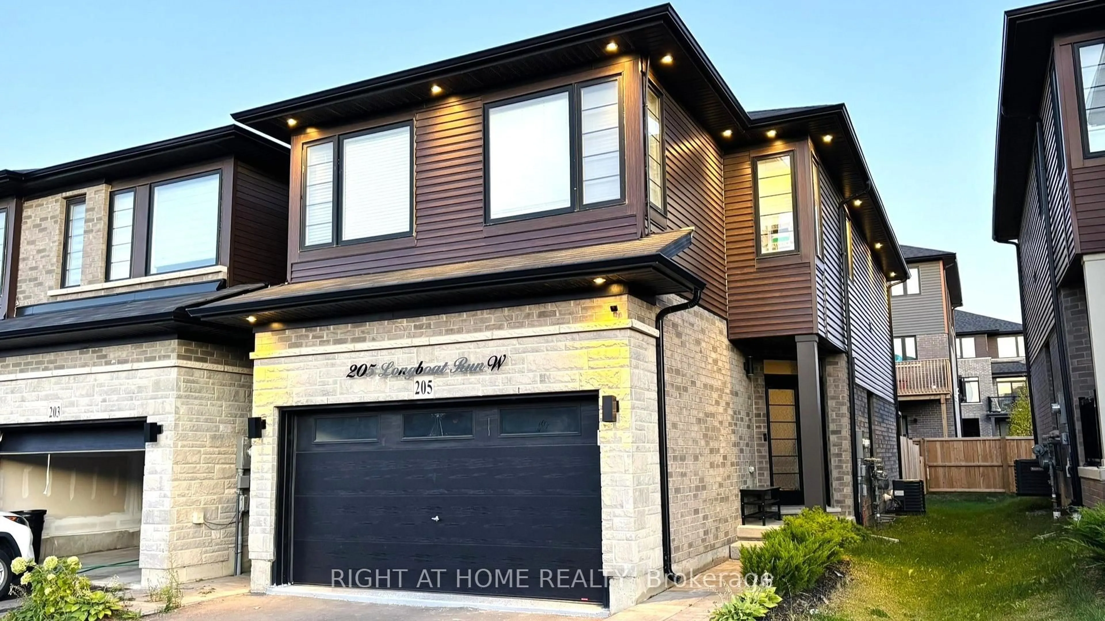 Home with brick exterior material, street for 205 Longboat Ru, Brantford Ontario N3T 0T2