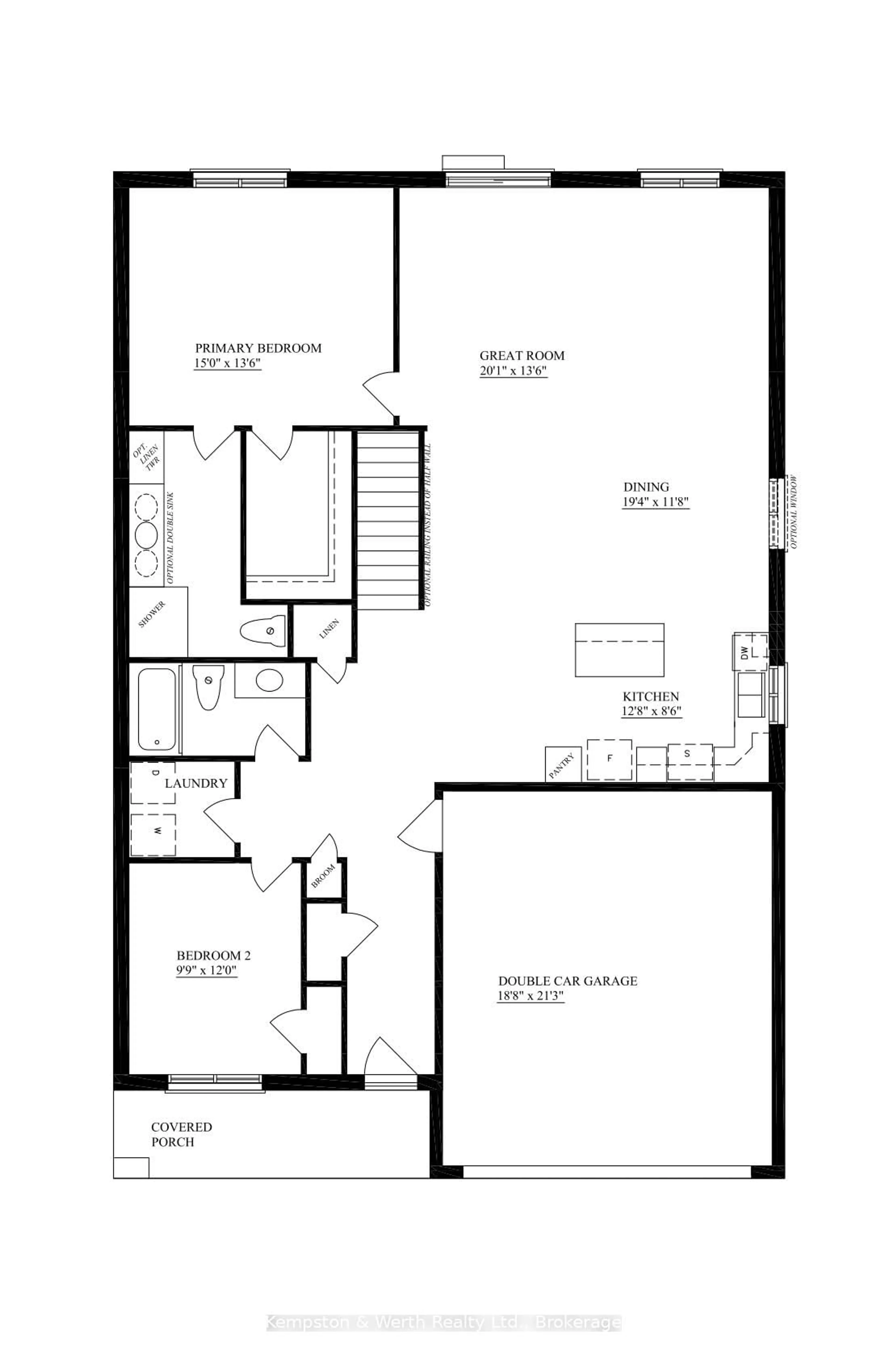 Floor plan for Lot 70 McNally Dr, North Perth Ontario N4W 3B2