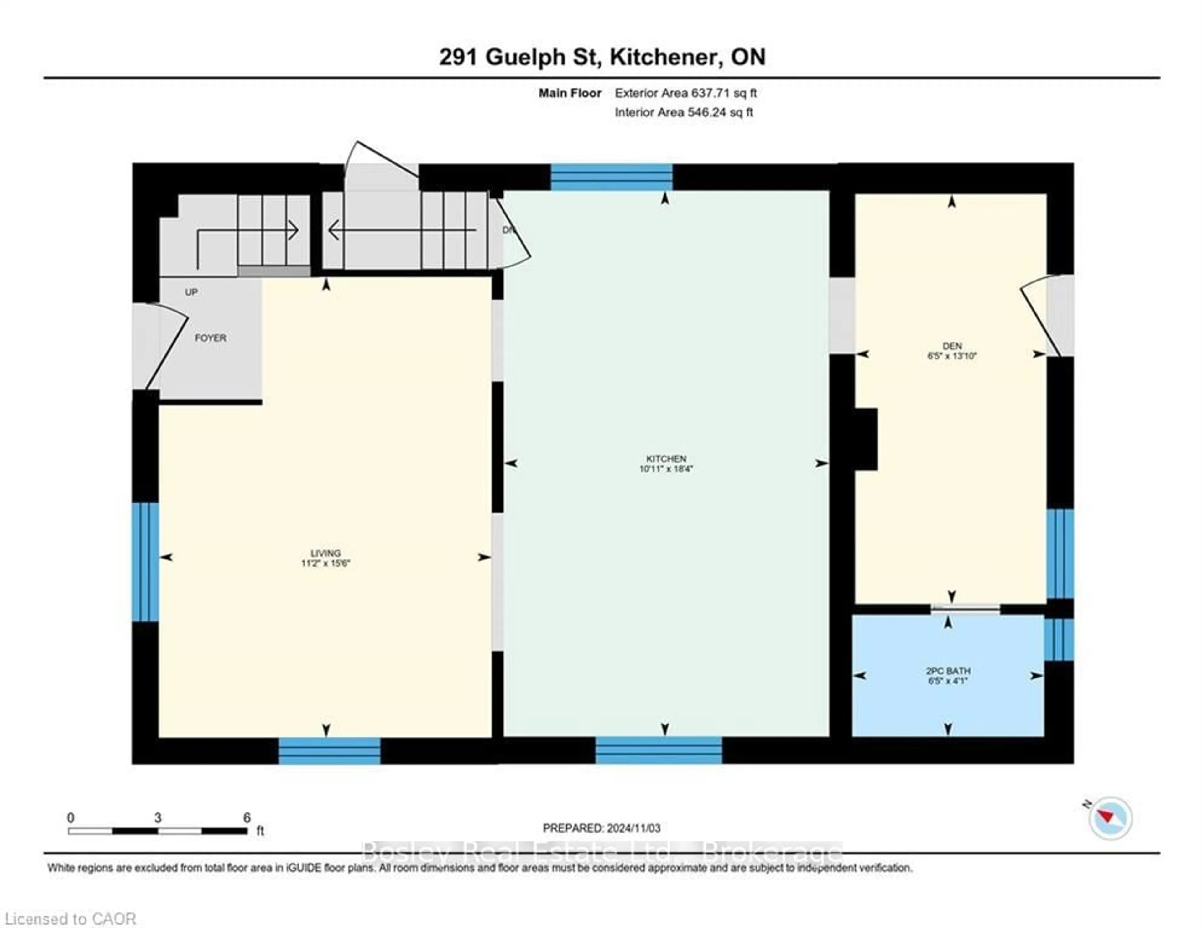 Floor plan for 291 Guelph St, Kitchener Ontario N2H 5W9