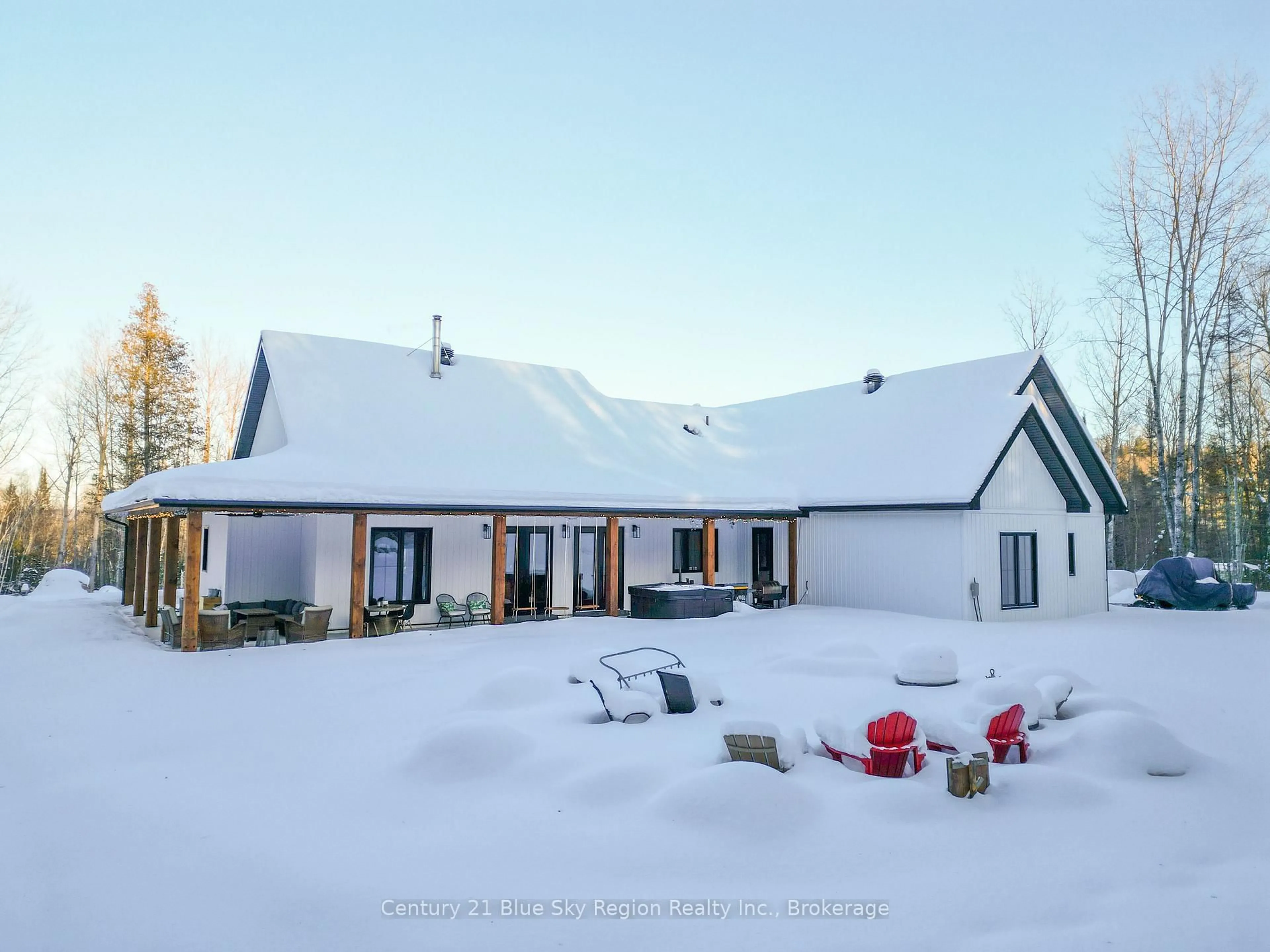 A pic from outside/outdoor area/front of a property/back of a property/a pic from drone, unknown for 841 Highway 17, Bonfield Ontario P0H 2E0