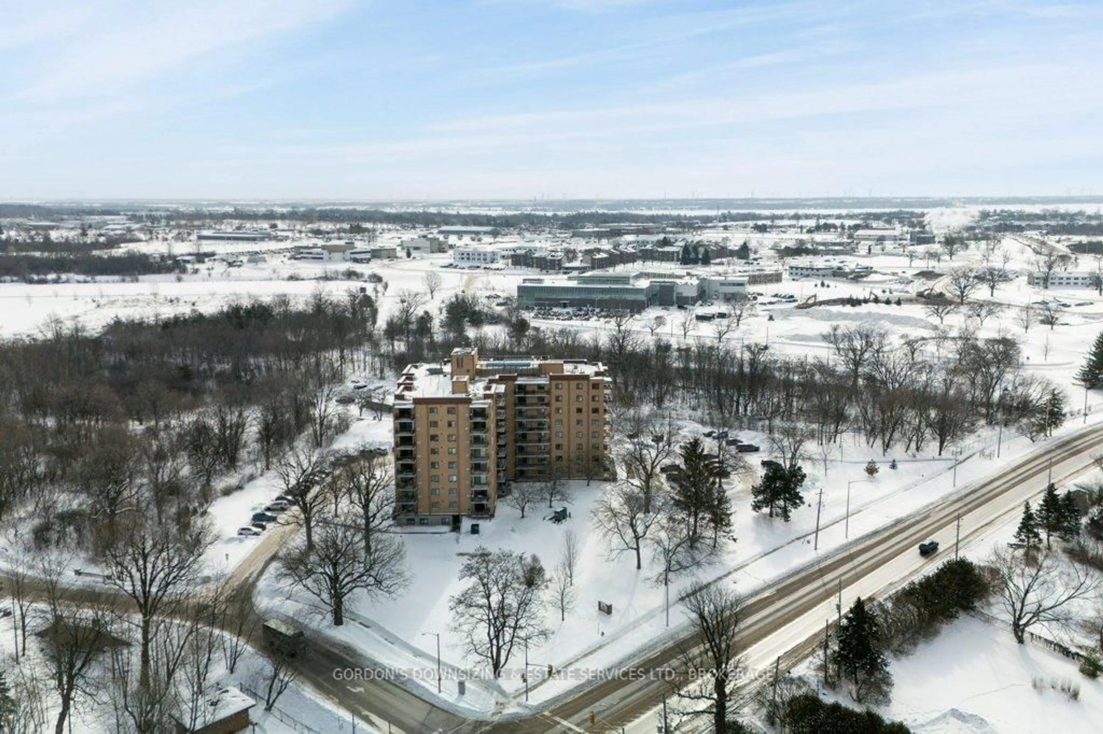 A pic from outside/outdoor area/front of a property/back of a property/a pic from drone, city buildings view from balcony for 120 Barrett Crt #211, Kingston Ontario K7L 5H6