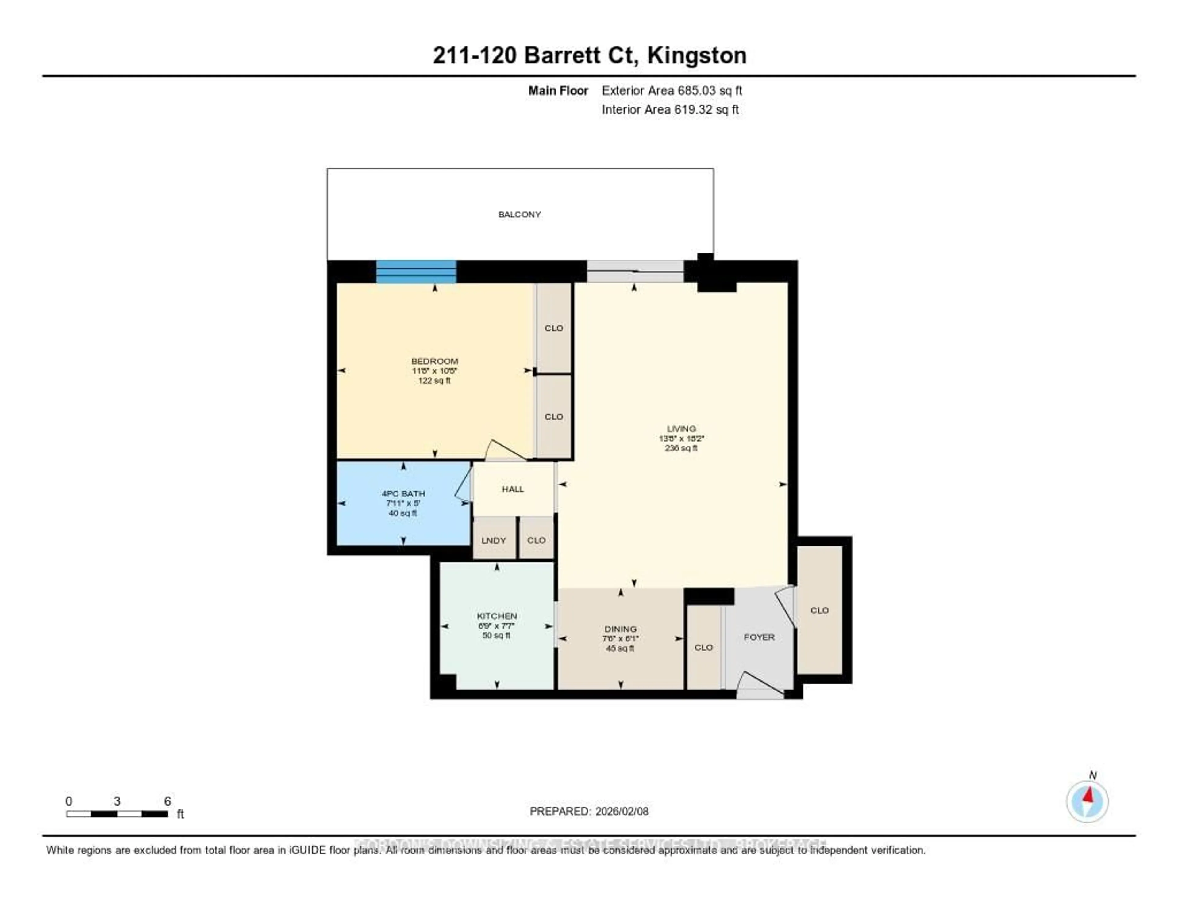Floor plan for 120 Barrett Crt #211, Kingston Ontario K7L 5H6