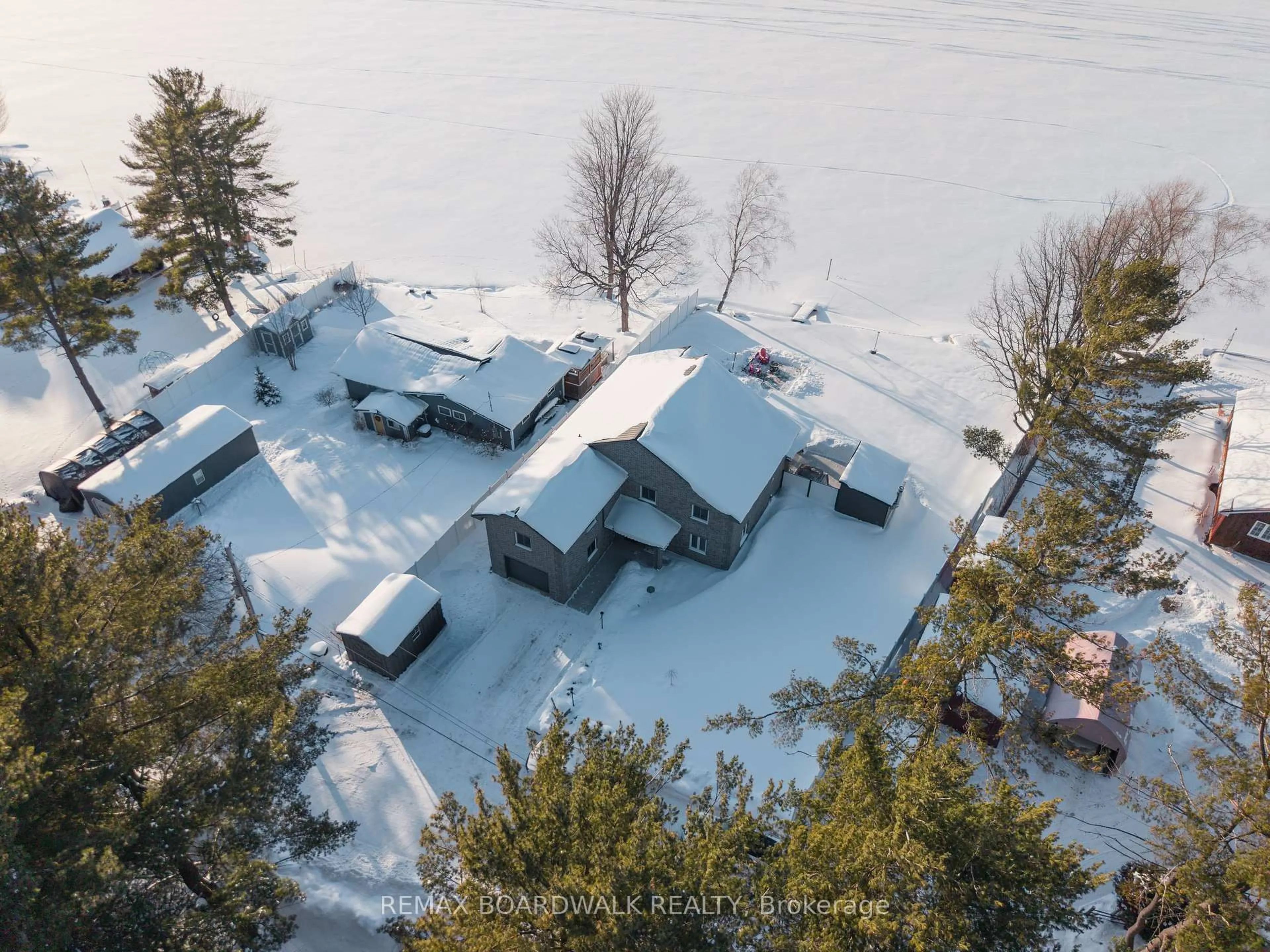 A pic from outside/outdoor area/front of a property/back of a property/a pic from drone, water/lake/river/ocean view for 50 Kerry Forest Dr, Front of Yonge Ontario K0E 1R0