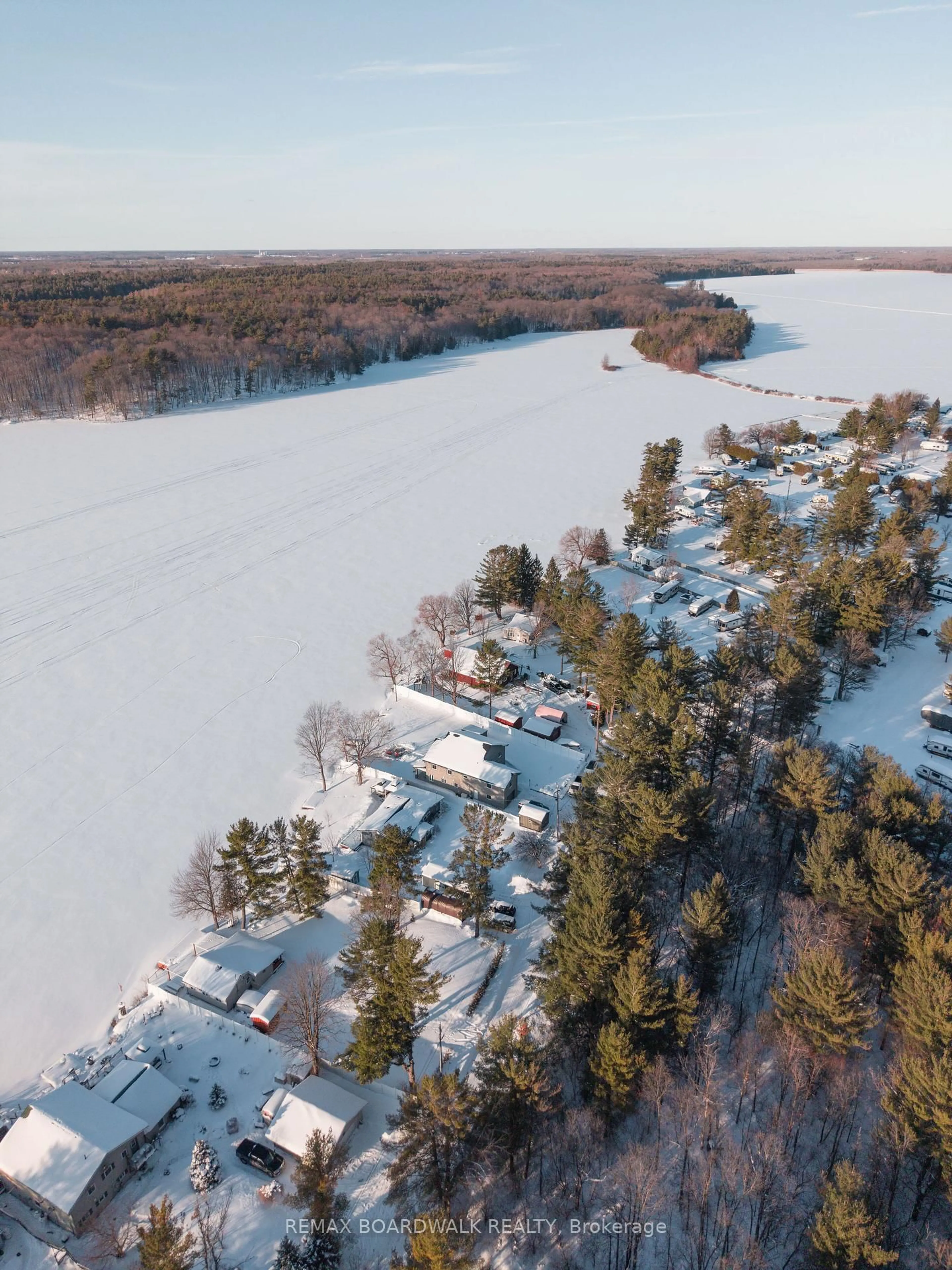 A pic from outside/outdoor area/front of a property/back of a property/a pic from drone, water/lake/river/ocean view for 50 Kerry Forest Dr, Front of Yonge Ontario K0E 1R0