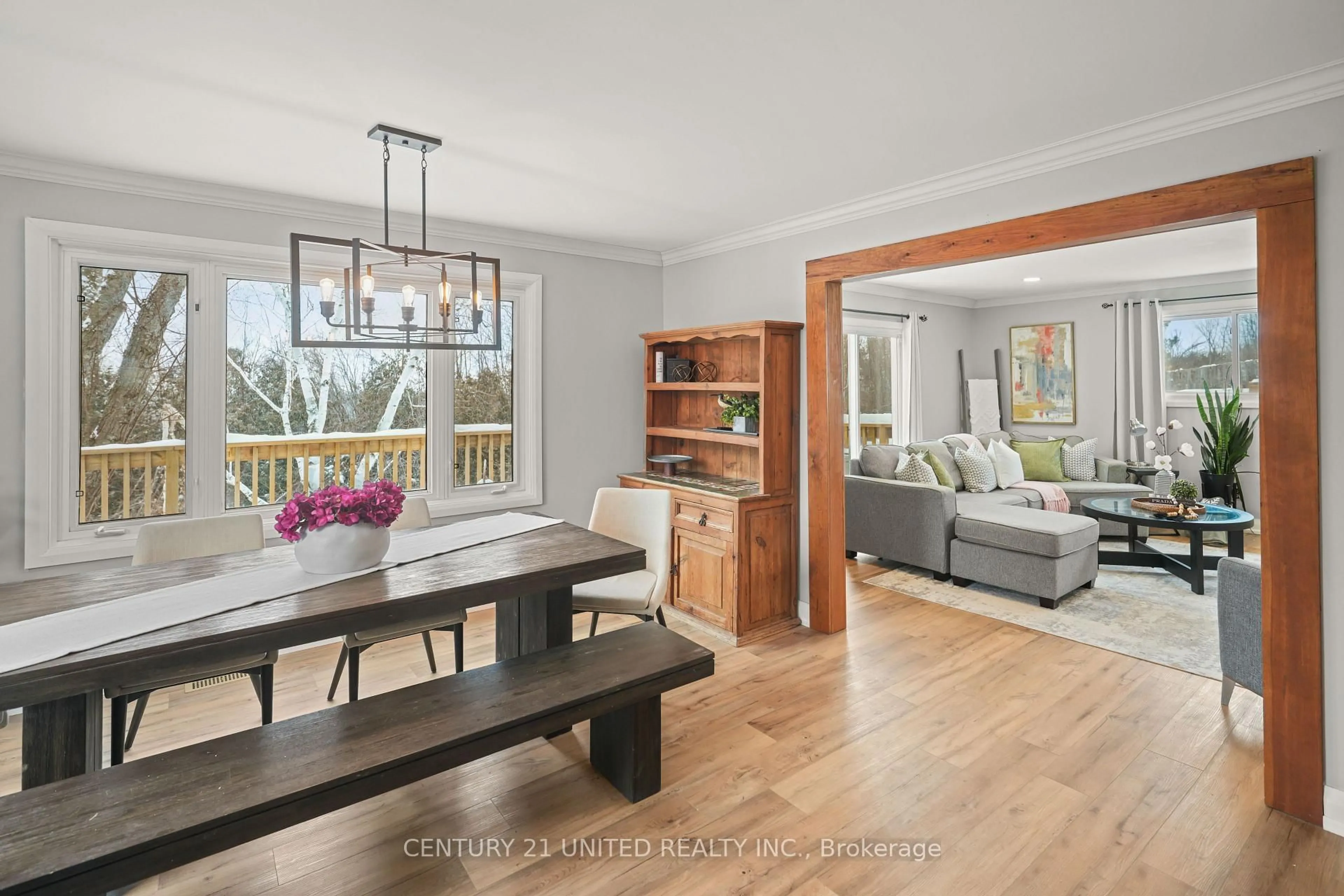 Open concept kitchen, wood/laminate floor for 306 Indian Tr, Asphodel-Norwood Ontario K0L 1Y0