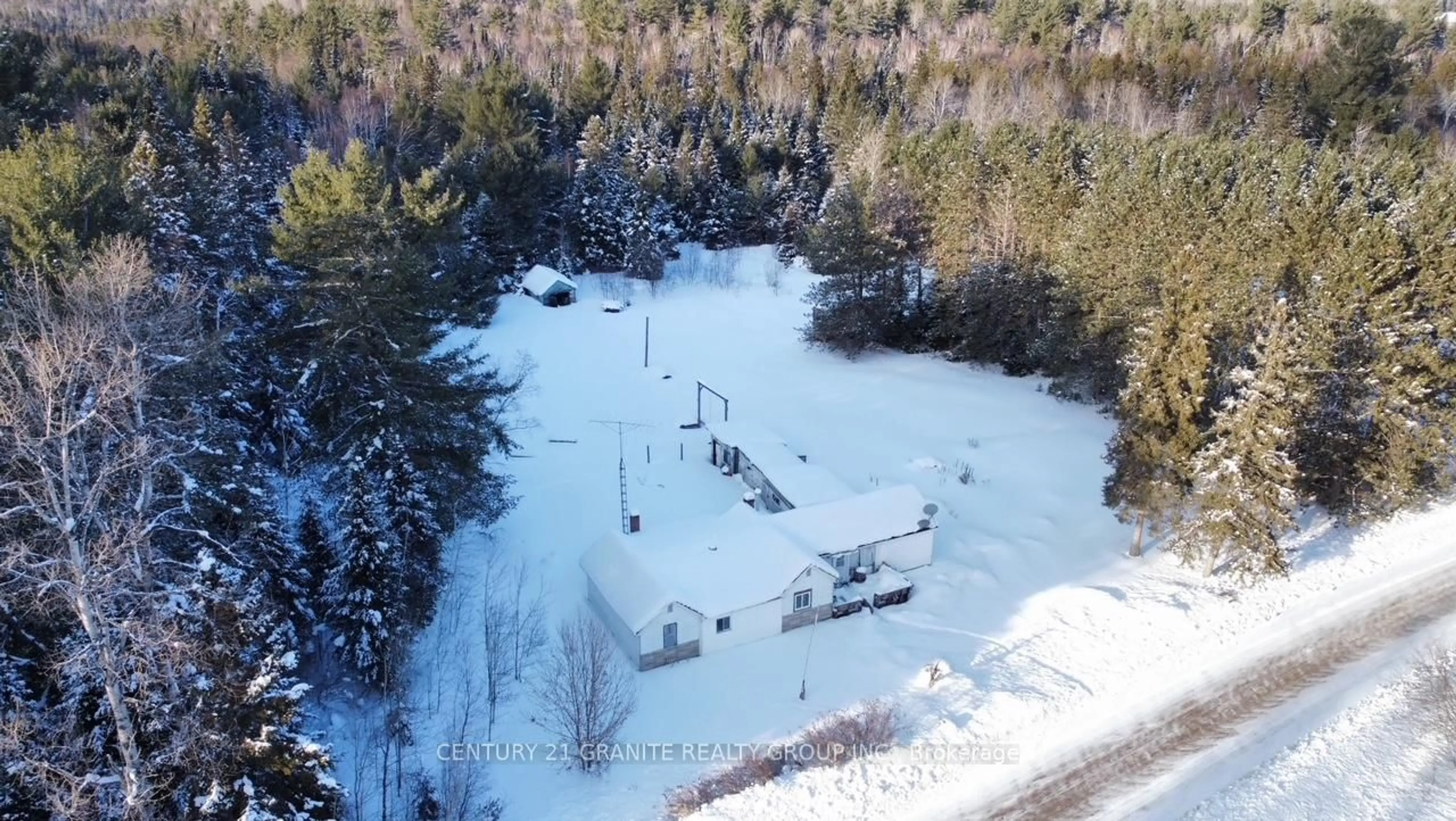 A pic from outside/outdoor area/front of a property/back of a property/a pic from drone, unknown for 344 Church Rd, Maynooth Ontario K0L 2S0
