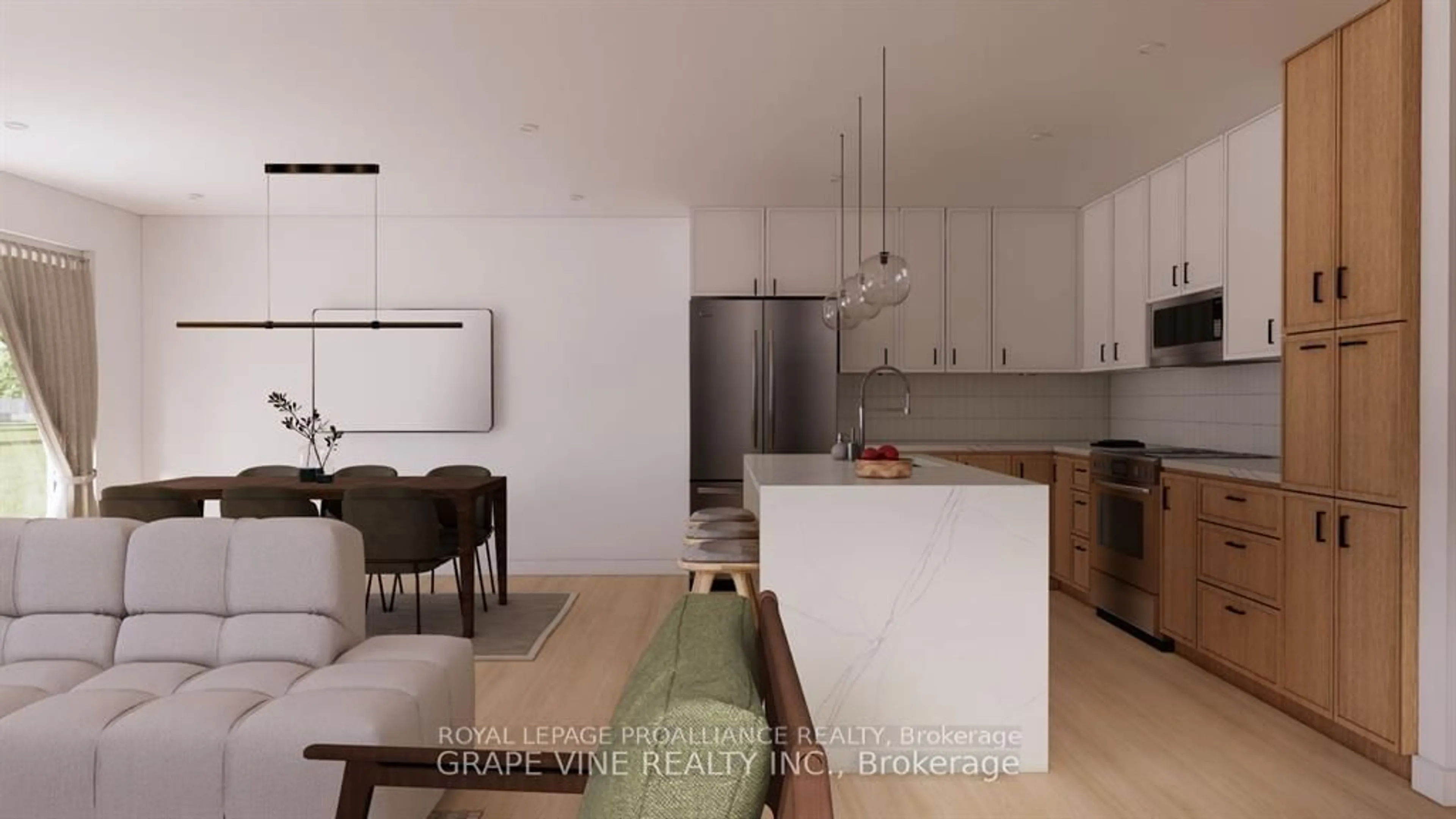 Open concept kitchen, wood/laminate floor for 10 Ambrosia Way, Brighton Ontario K0K 1H0