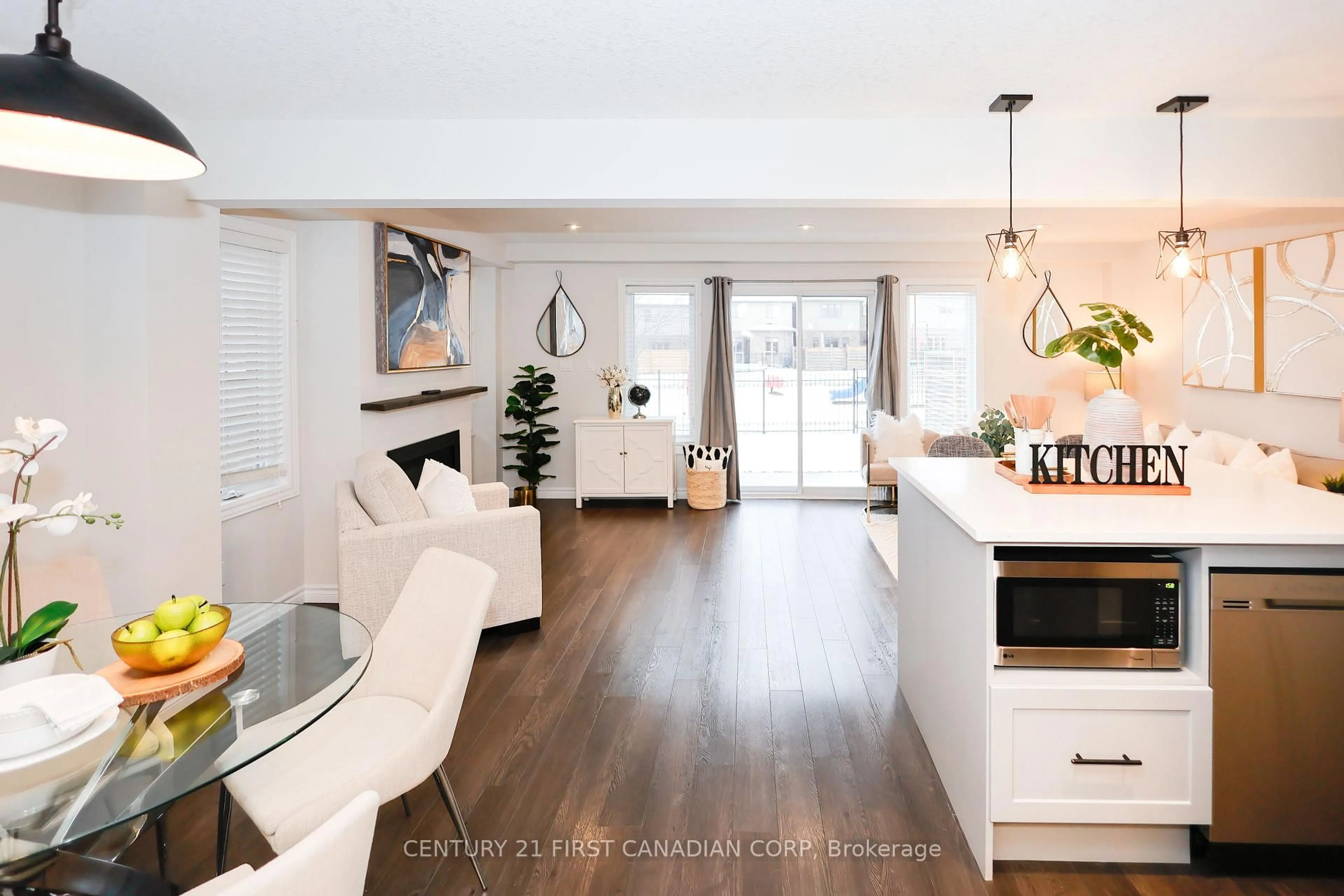 Open concept kitchen, wood/laminate floor for 2040 Shore Rd #9, London South Ontario N6K 0G3
