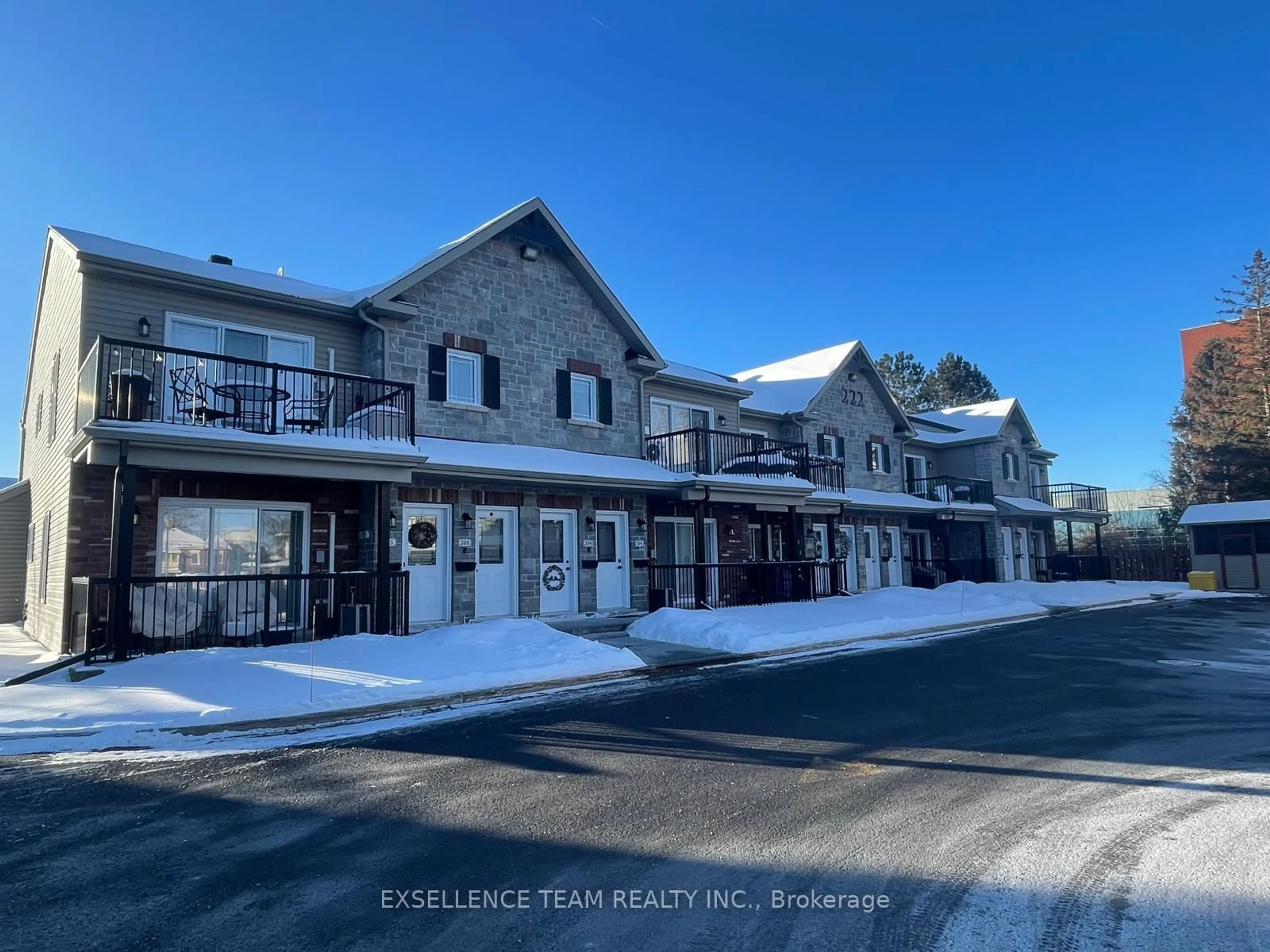 A pic from outside/outdoor area/front of a property/back of a property/a pic from drone, mountain view for 222 First St #201, Cornwall Ontario K6H 0G2