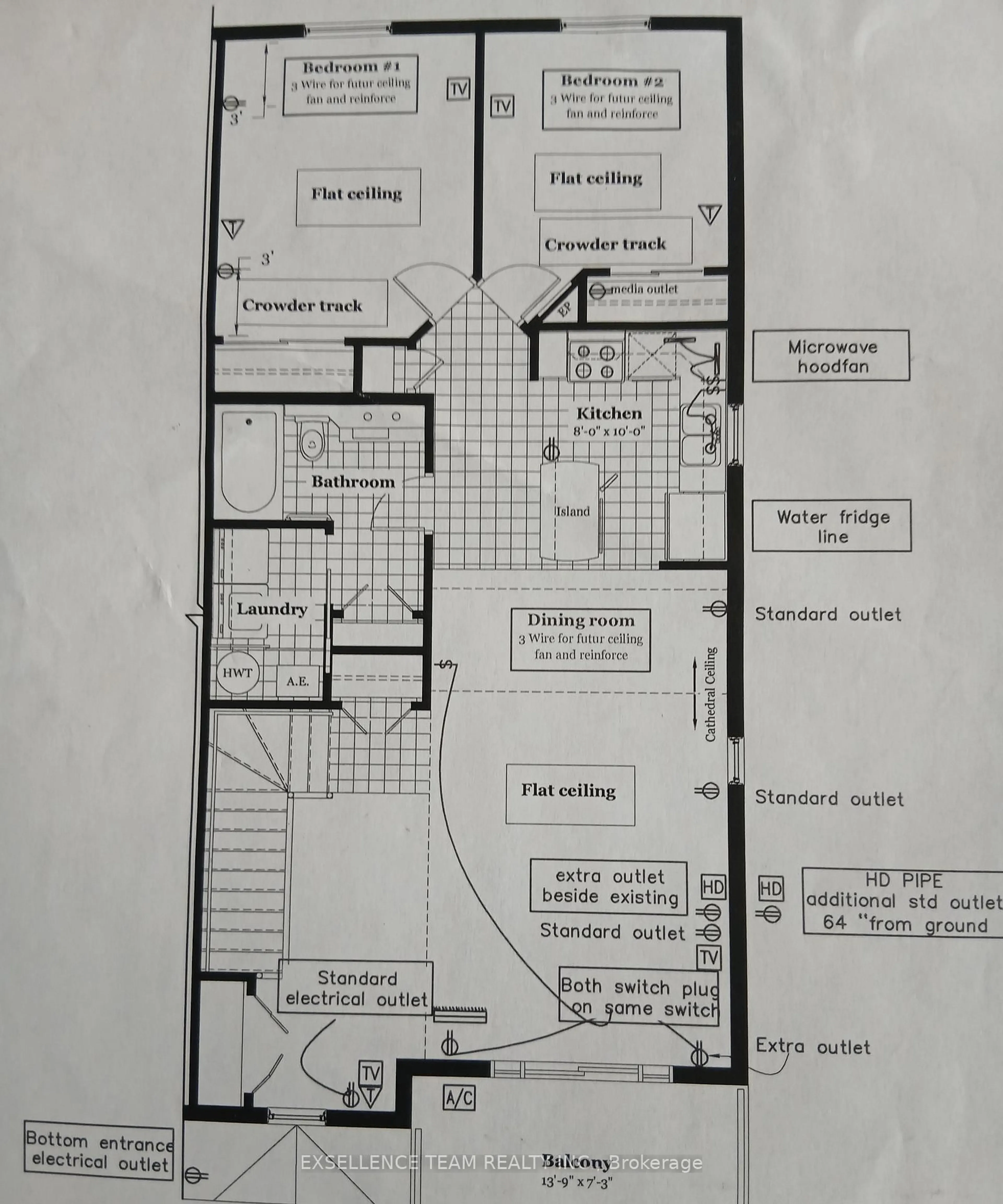 Floor plan for 222 First St #201, Cornwall Ontario K6H 0G2