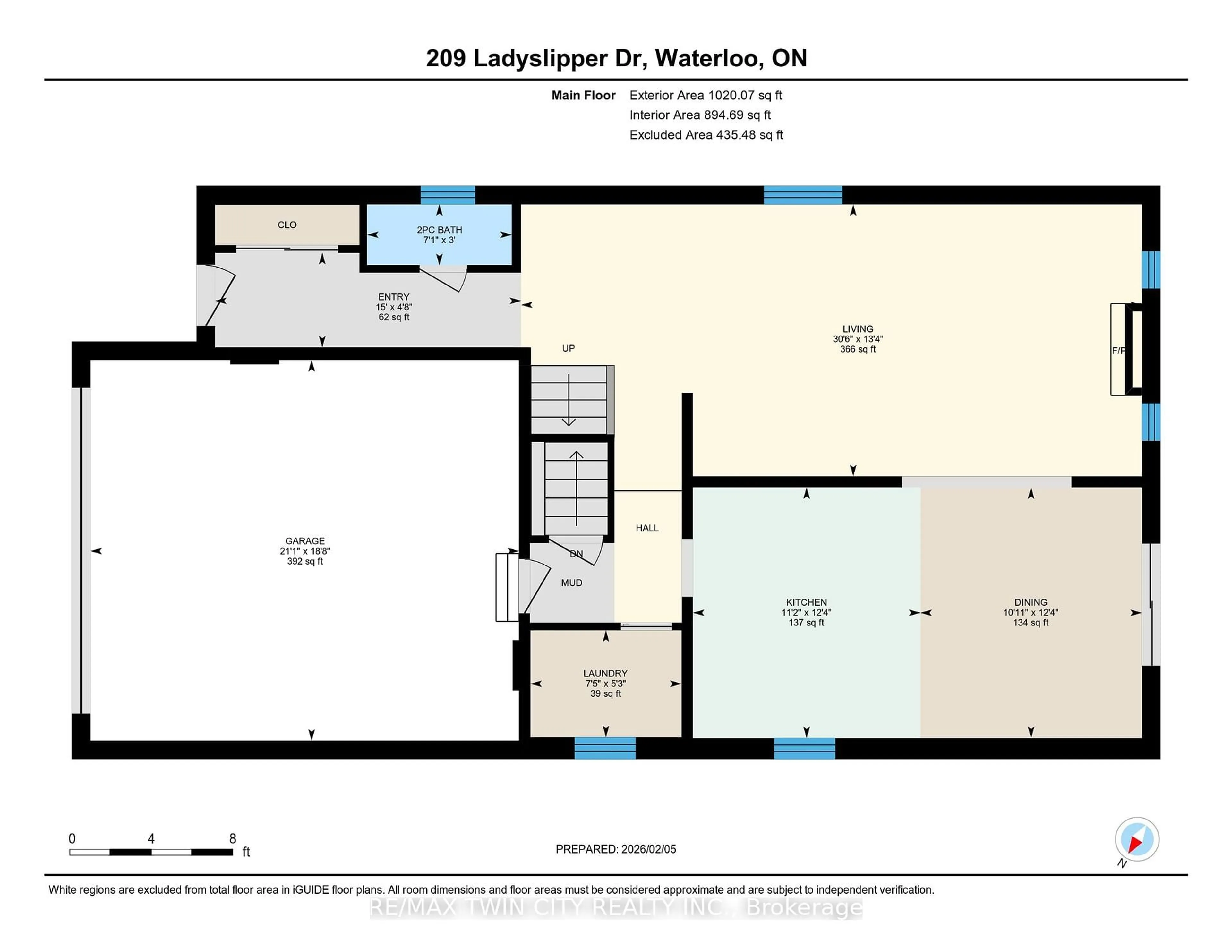 Floor plan for 209 Ladyslipper Dr, Waterloo Ontario N2V 0C3