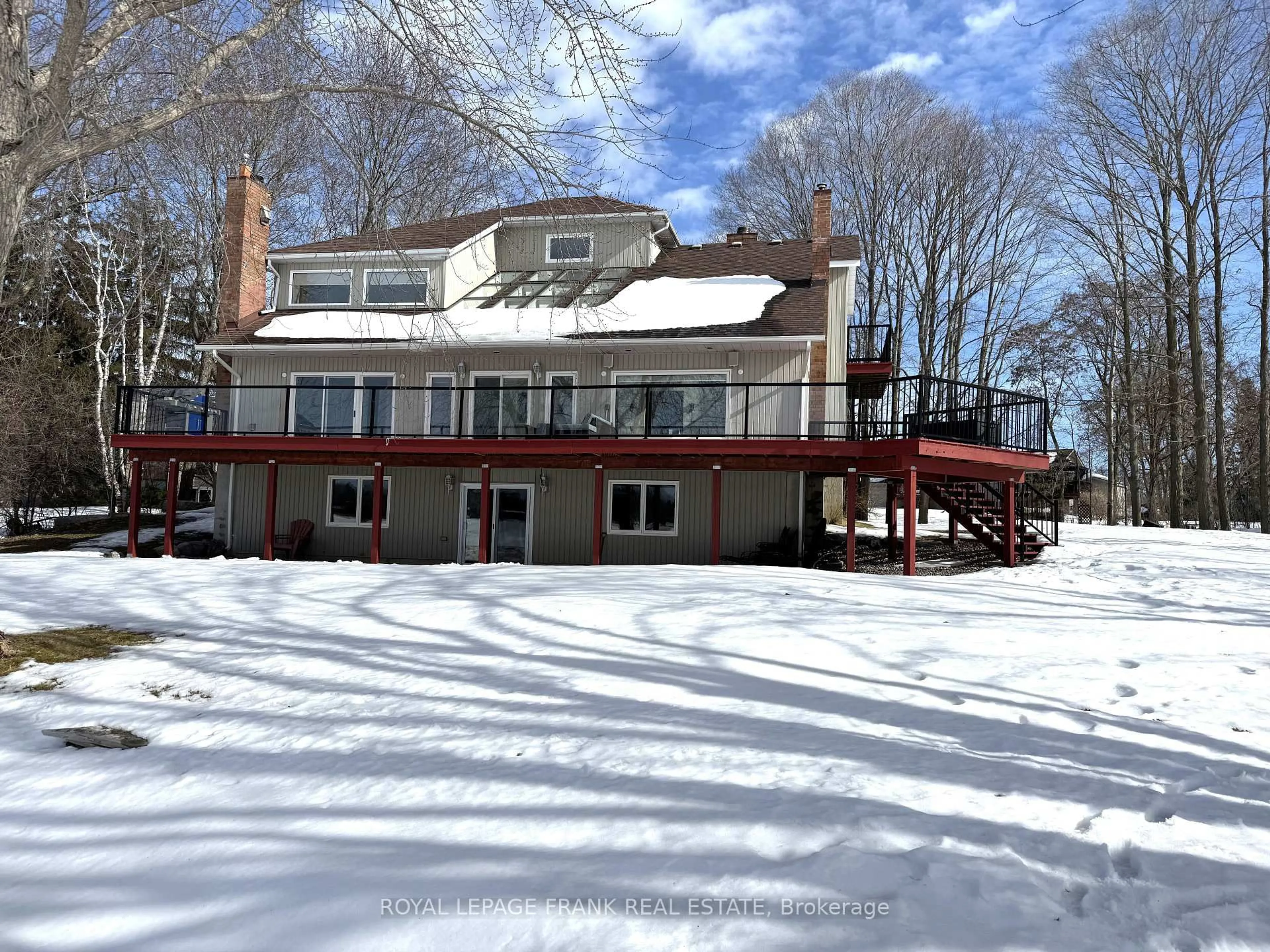 A pic from outside/outdoor area/front of a property/back of a property/a pic from drone, water/lake/river/ocean view for 978 Harrington Line, Selwyn Ontario K0L 1T0